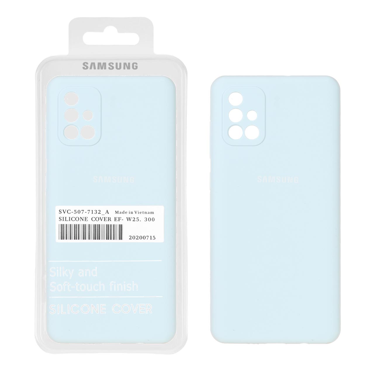 قاب سیلیکونی اورجینال آبی آسمانی مناسب برای Samsung Galaxy A71