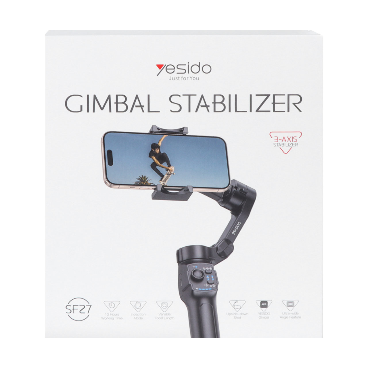 گیمبال و استبیلایزر موبایل Yesido مدل SF27 مشکی