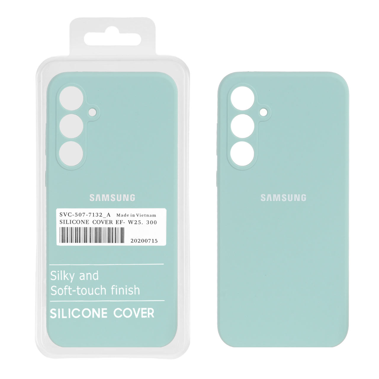 قاب سیلیکونی پاک کنی اورجینال درجه یک Samsung Galaxy A35 - سبز روشن (پک دار)
