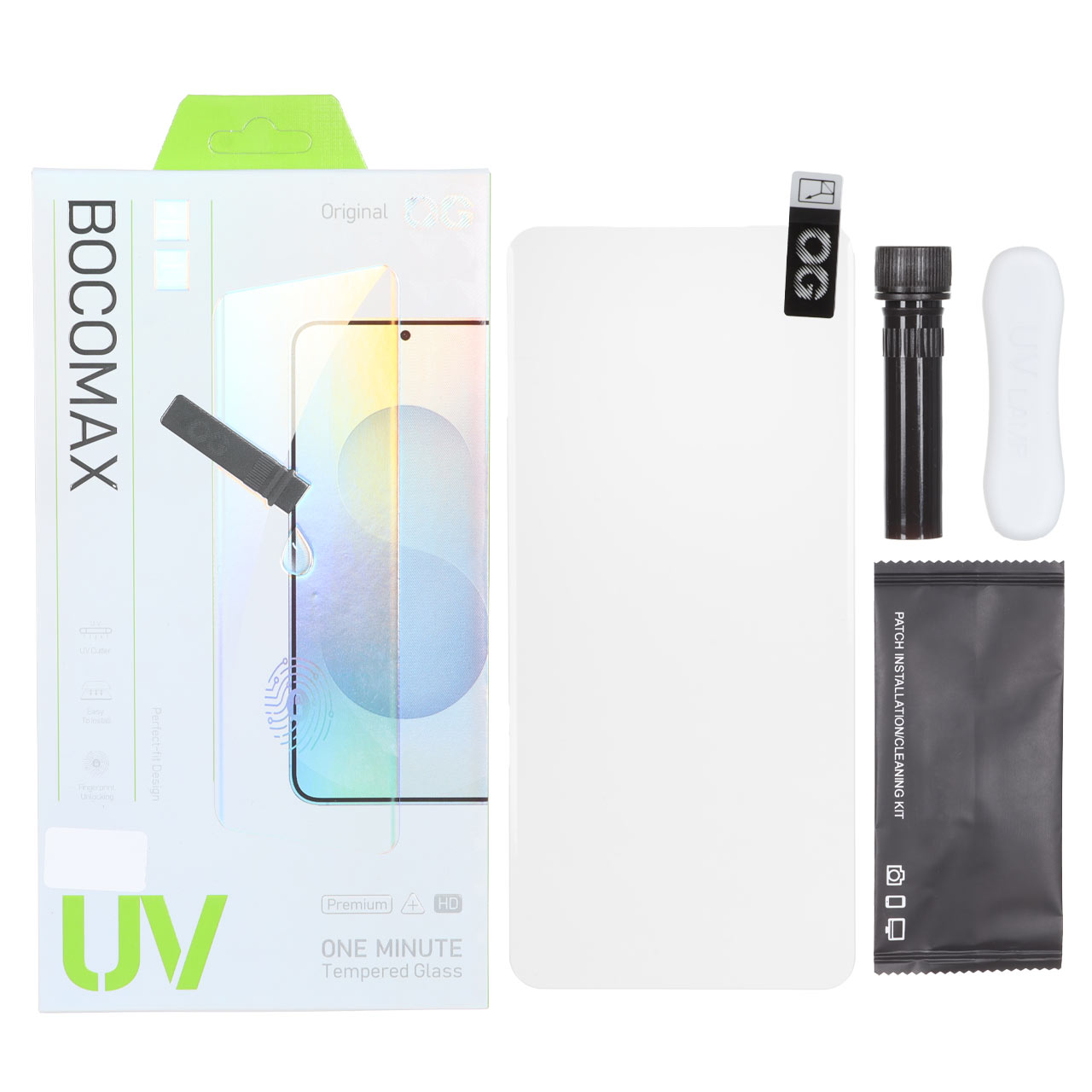 محافظ صفحه نمایش شیشه ای UV OG - Bocomax مناسب برای شیائومی ردمی نوت 14 پرو 5G / نوت 14 پرو پلاس / نوت 13 پرو پلاس / پوکو X7
