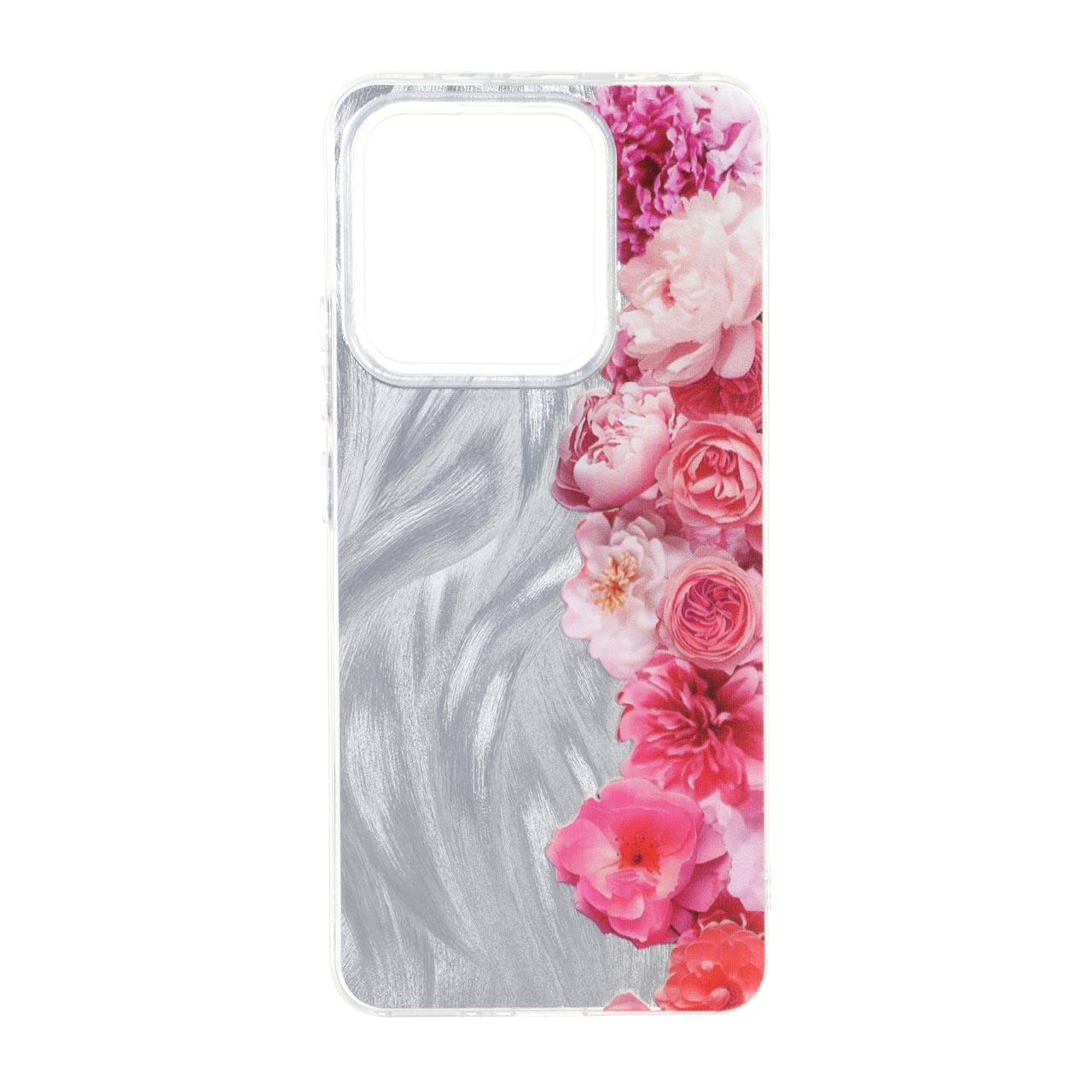 قاب طرح گل اطلسی Flower دور شفاف مناسب برای شیائومی ردمی نوت ۱۳ ۴جی