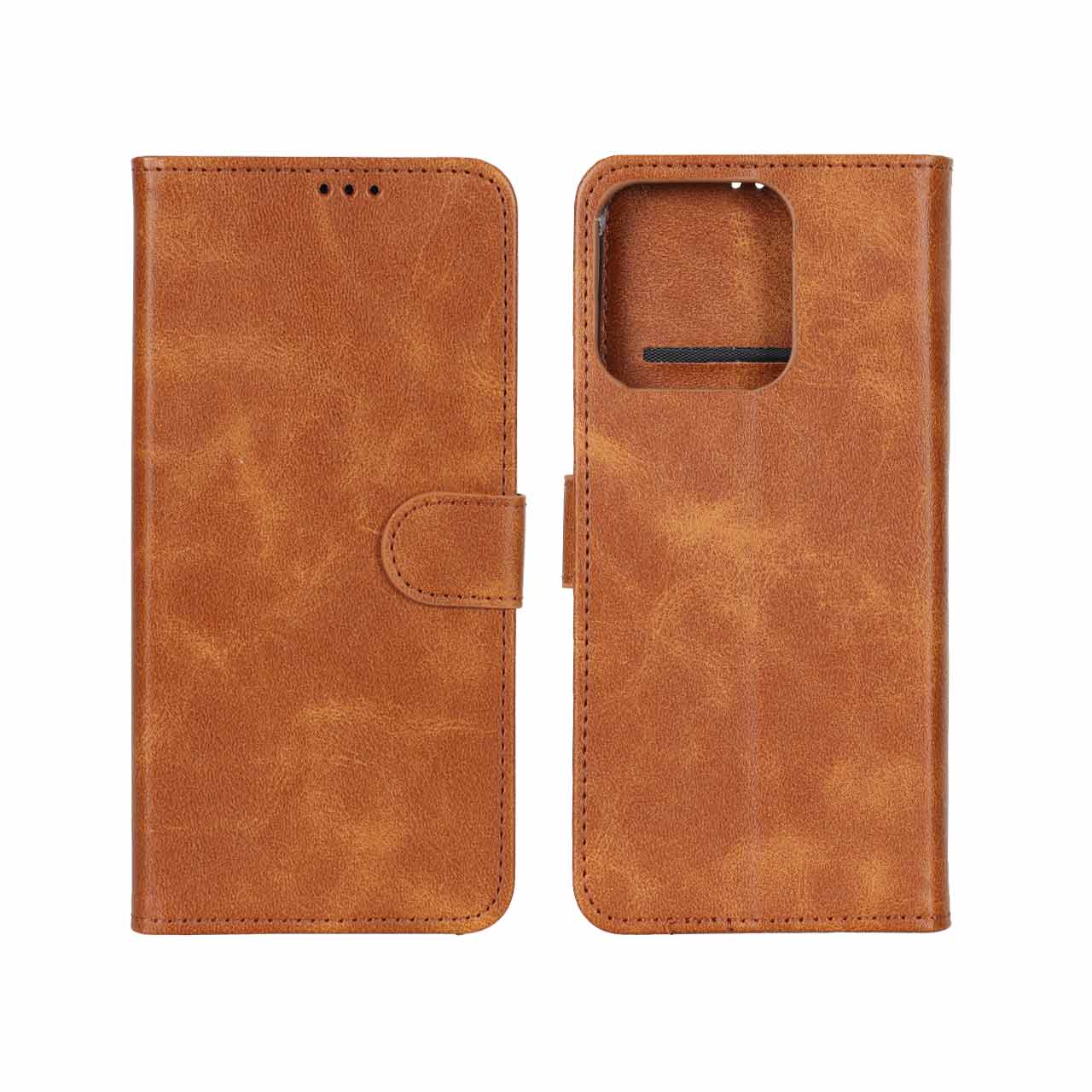 کیف مگنتی چرمی طرح عسلی مناسب برای گوشی آنر Honor X8c