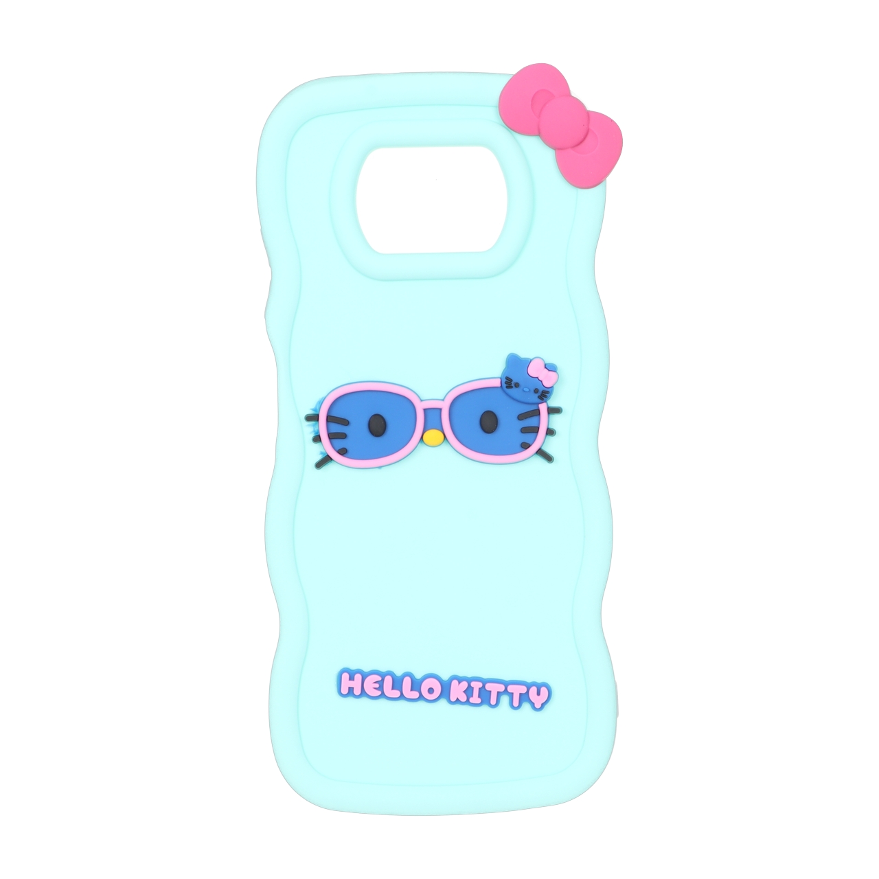 قاب سیلیکونی طرح Hello Kitty عینکی کنگره ای مناسب برای شیائومی پوکو X3 / X3 پرو / X3 NFC