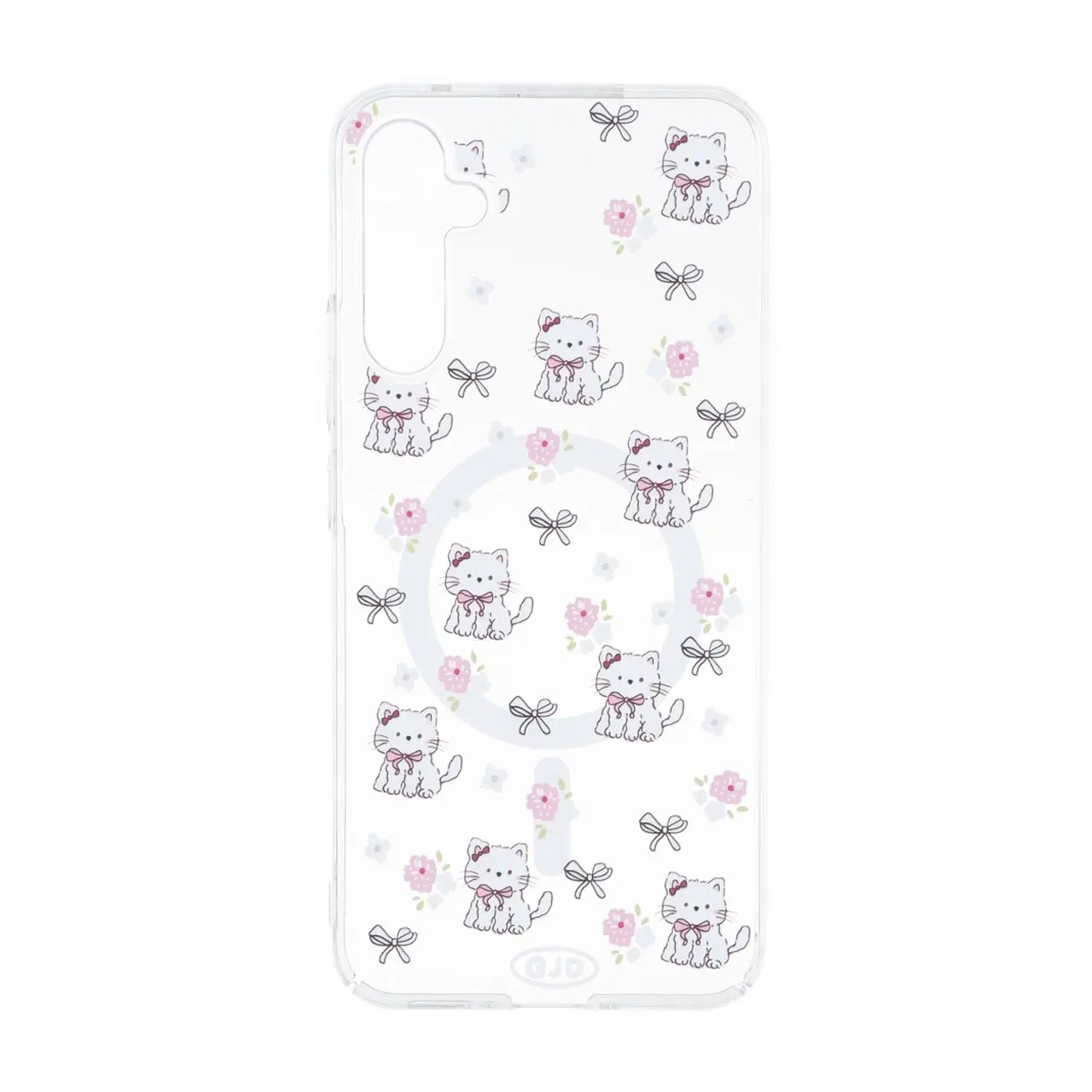 قاب Cute کریستالی طرح گربه و گل مناسب برای سامسونگ گلکسی A34