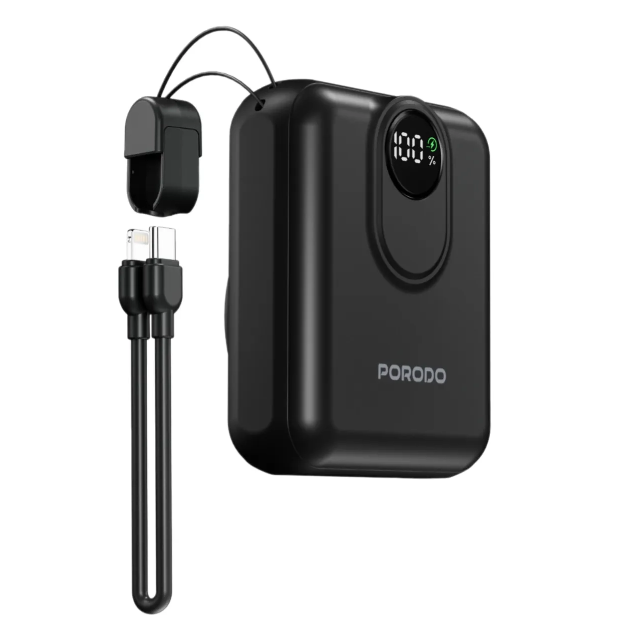 پاوربانک فست شارژ پرودو Porodo 10000 میلی آمپر مدل PD-PBFCH082-BK 22.5W مشکی با پشتیبانی از PD و MagSafe
