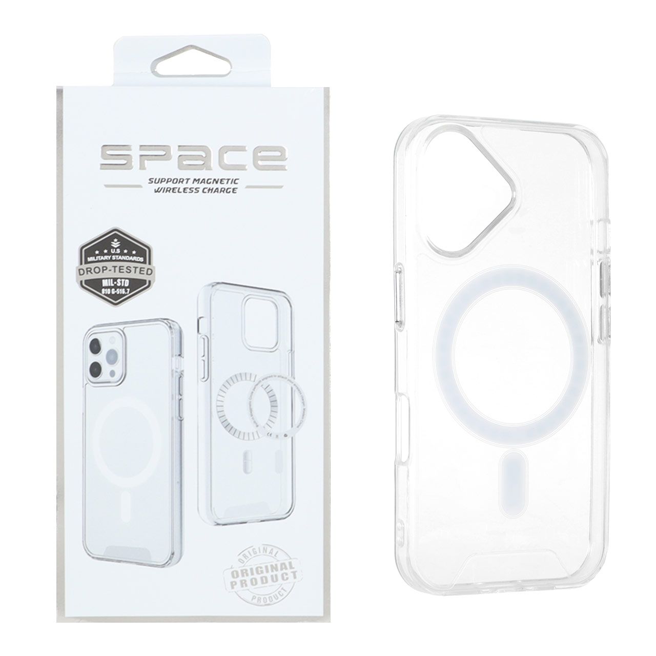قاب شفاف مگ سیف Space مناسب برای آیفون 16