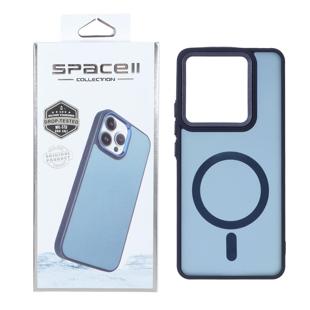 قاب Space مات لنز کربن طرح مگ سیف مناسب برای شیائومی ردمی نوت 14 4G