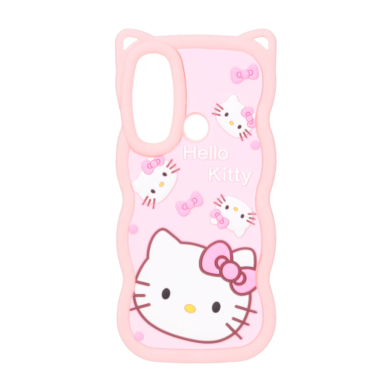 قاب طرح Hello Kitty کنگره‌ای برجسته گوش‌دار مناسب برای شیائومی ردمی نوت 8