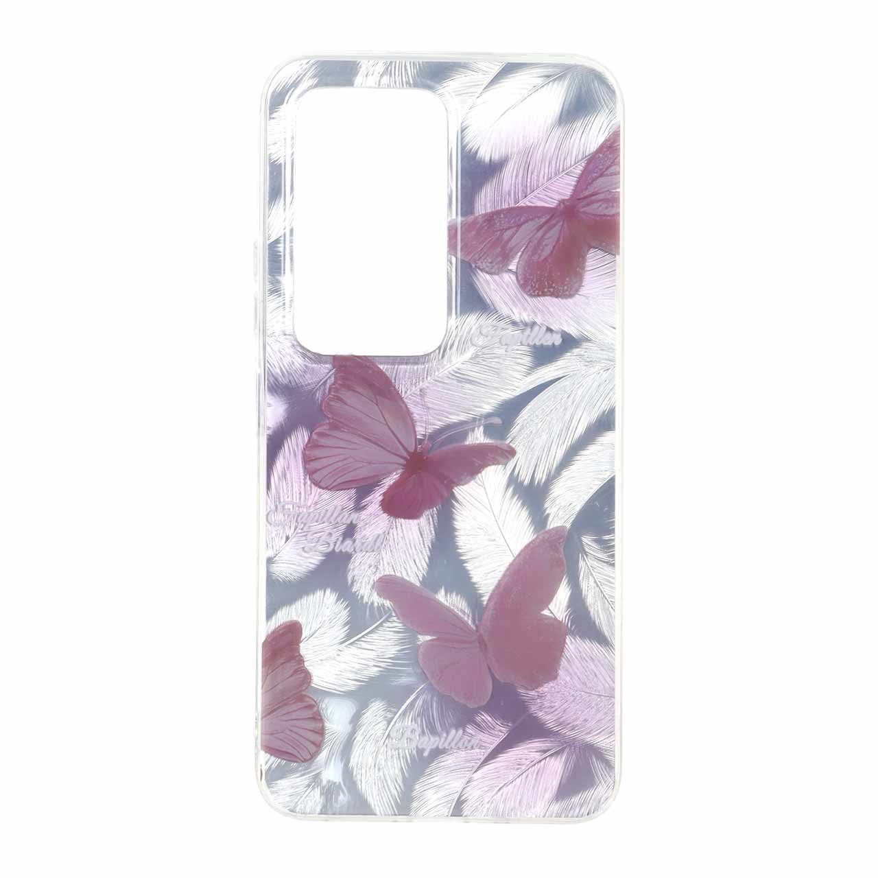 قاب طرح پر و پروانه اطلسی دور ژله ای مناسب برای شیائومی ردمی ۱۵ 4G