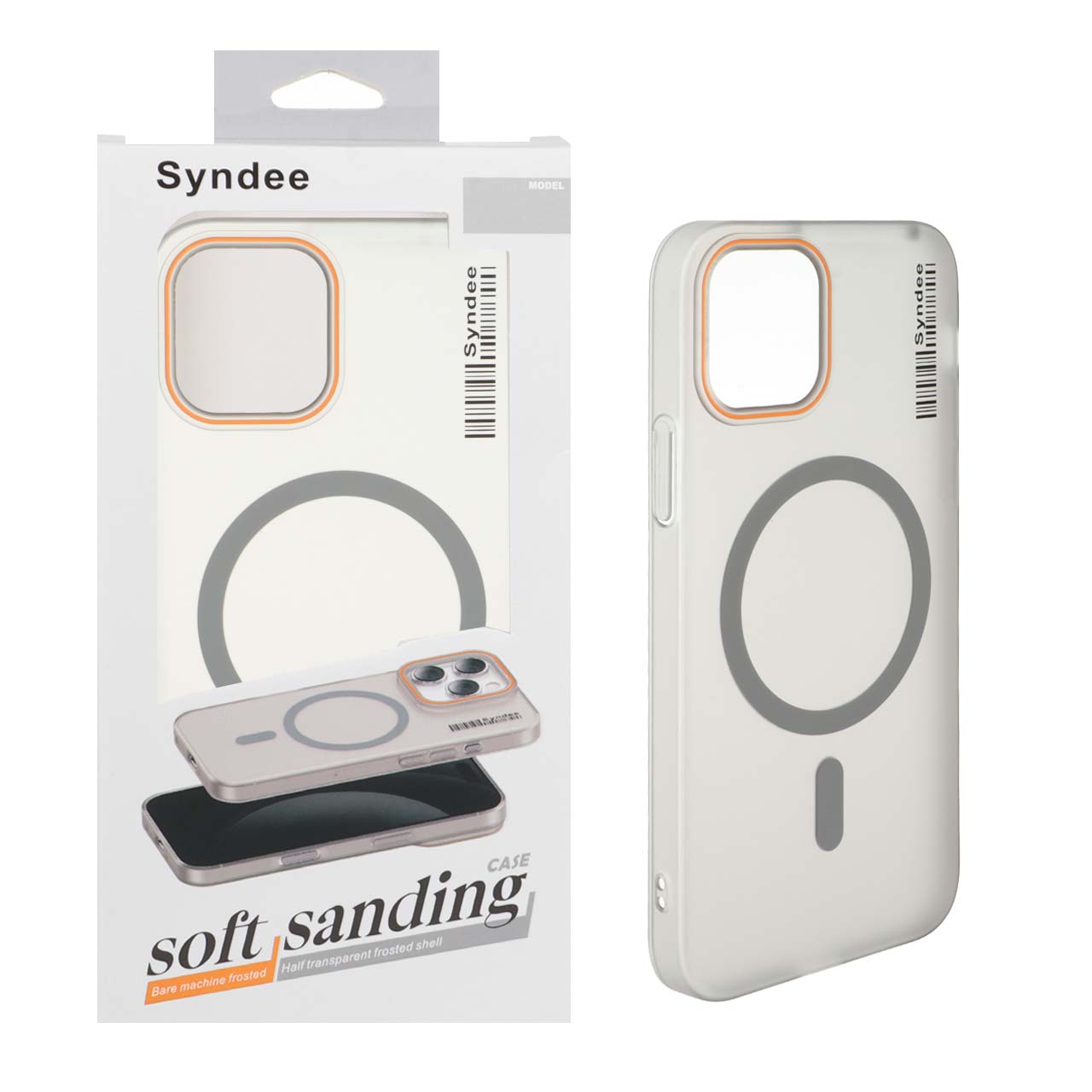 قاب اورجینال Syndee پشت مات MagSafe مدل Apple iPhone 12 Pro / iPhone 12 - خاکستری (پک دار )