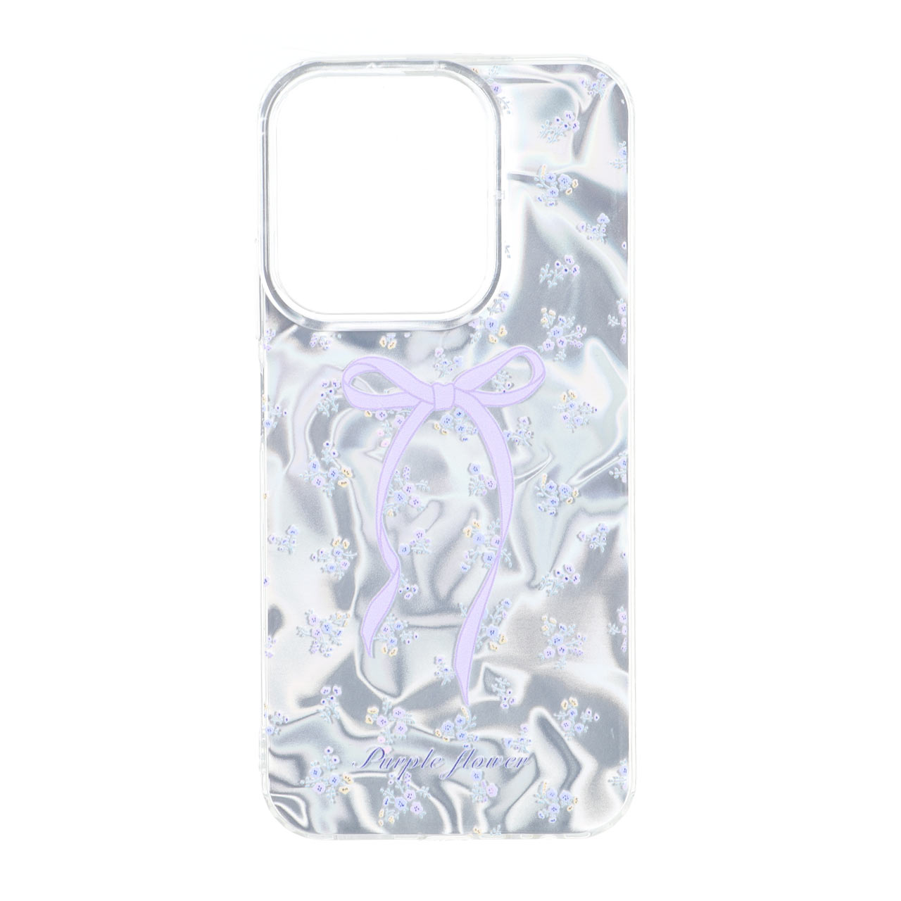 قاب Silver Cloud طرح گل و پاپیون دور ژله ای مناسب برای شیائومی ردمی 15C و پوکو C85