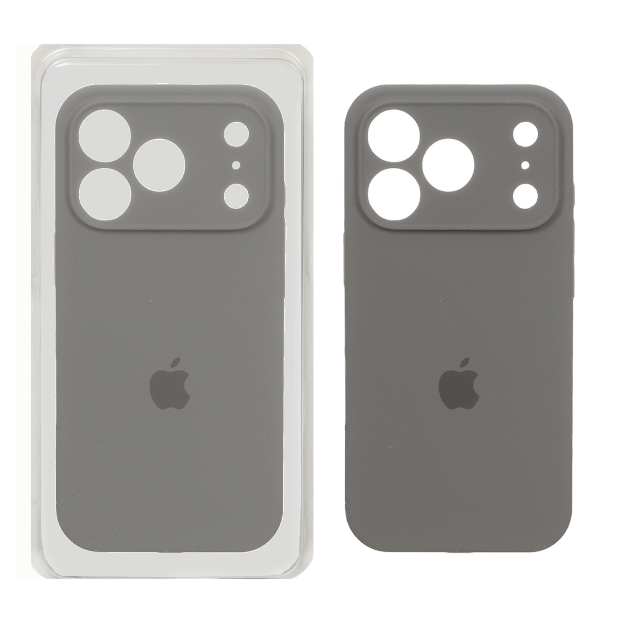 قاب سیلیکونی محافظ لنزدار اورجینال Apple iPhone 17 Pro - خاکستری