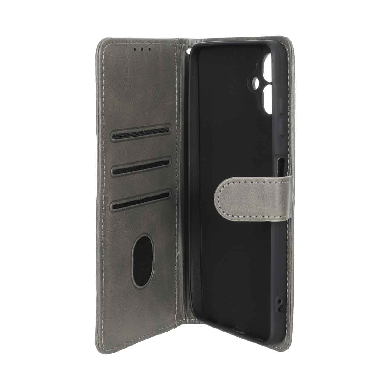 کیف مگنتی Crystal داخل مخمل طوسی مناسب برای سامسونگ گلکسی A06