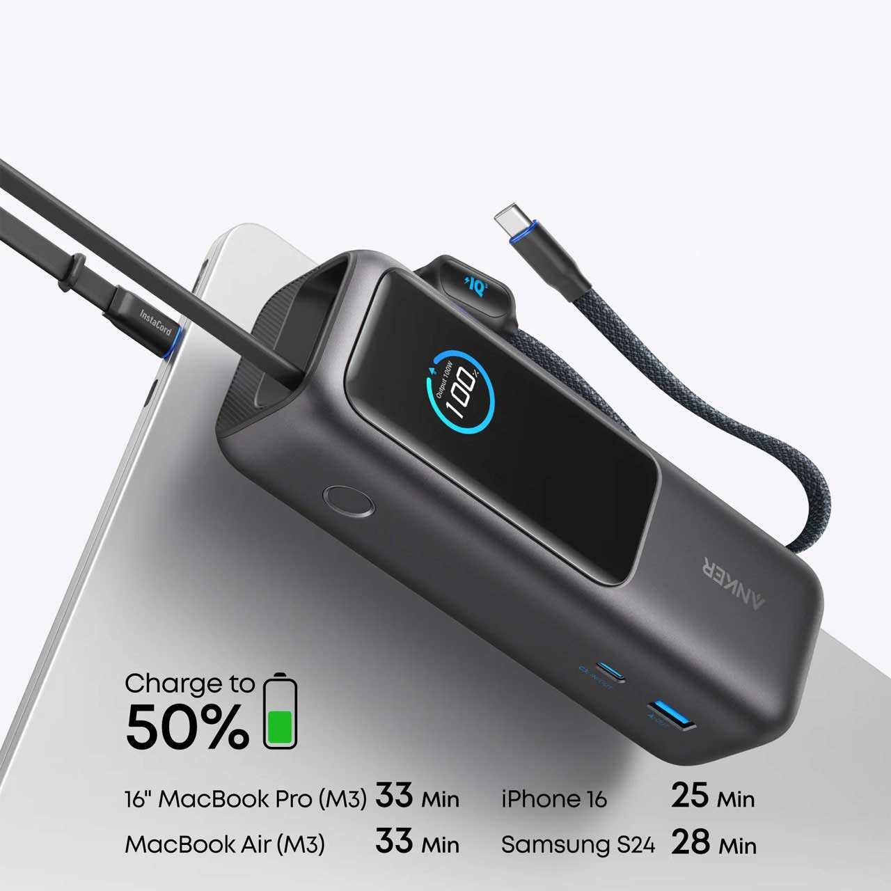 پاوربانک 165 وات 25000 میلی آمپر (PD و فست شارژ) Anker مدل A1695H11 