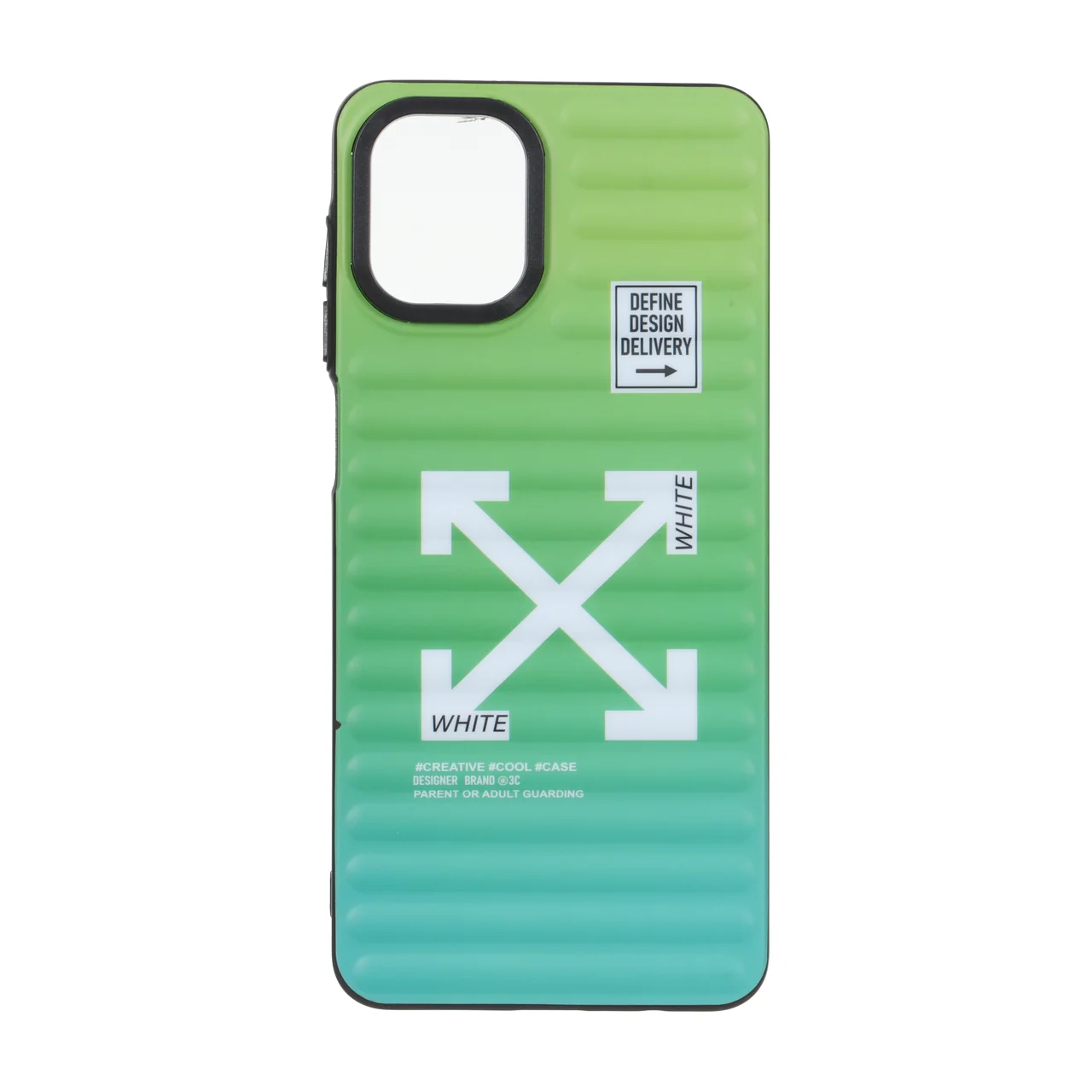 قاب طرح Off-White گرادیانت سبز آبی مات Youngkit مناسب برای سامسونگ گلکسی A07