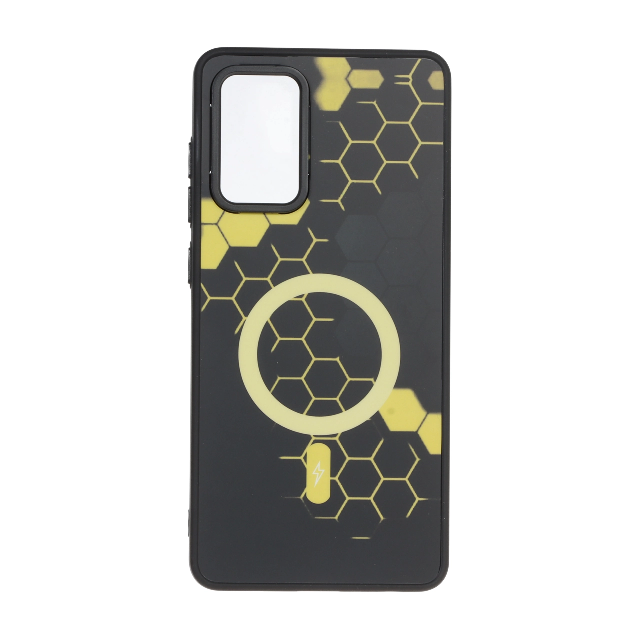قاب طرح Hexagon مگ سیف زرد مناسب برای سامسونگ گلکسی A72