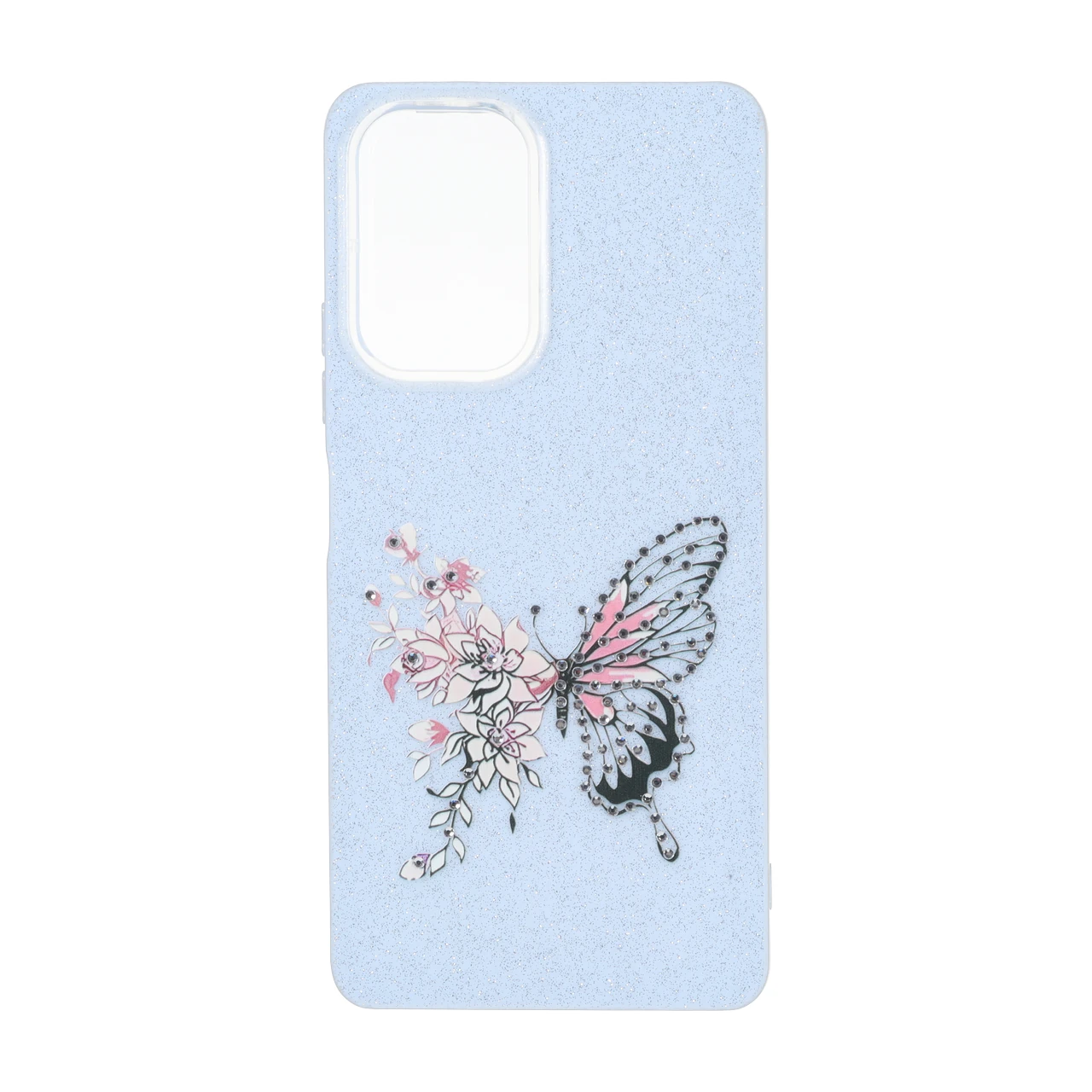 قاب طرح ButterFly اکلیلی نگین‌دار مناسب برای شیائومی ردمی نوت 10 پرو 4G و ردمی نوت 10 پرو مکس - آبی