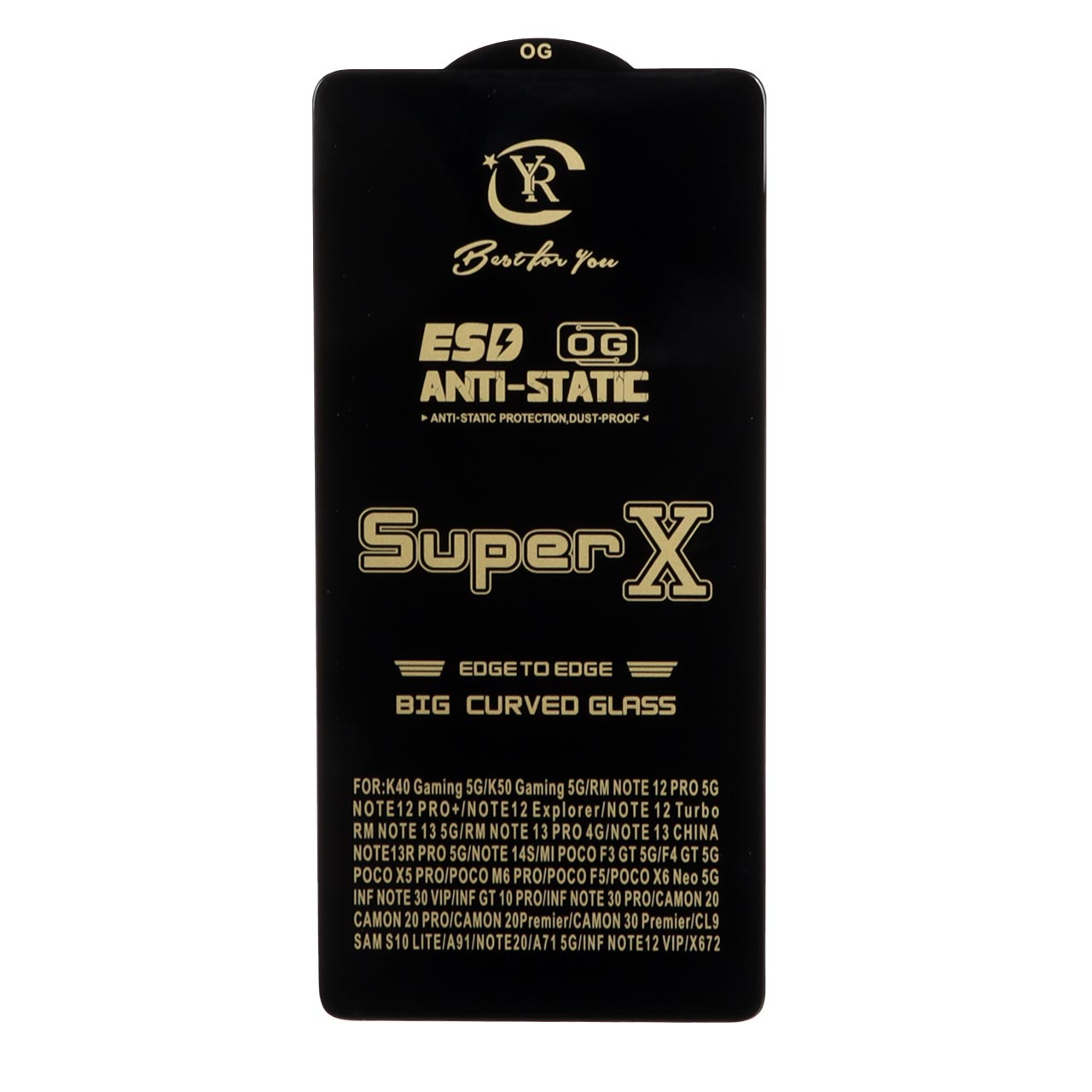 محافظ صفحه نمایش شیشه ای فول کاور Super X مناسب برای شیائومی ردمی نوت 13 پرو 4G، نوت 14 اس و پوکو M6 پرو 4G
