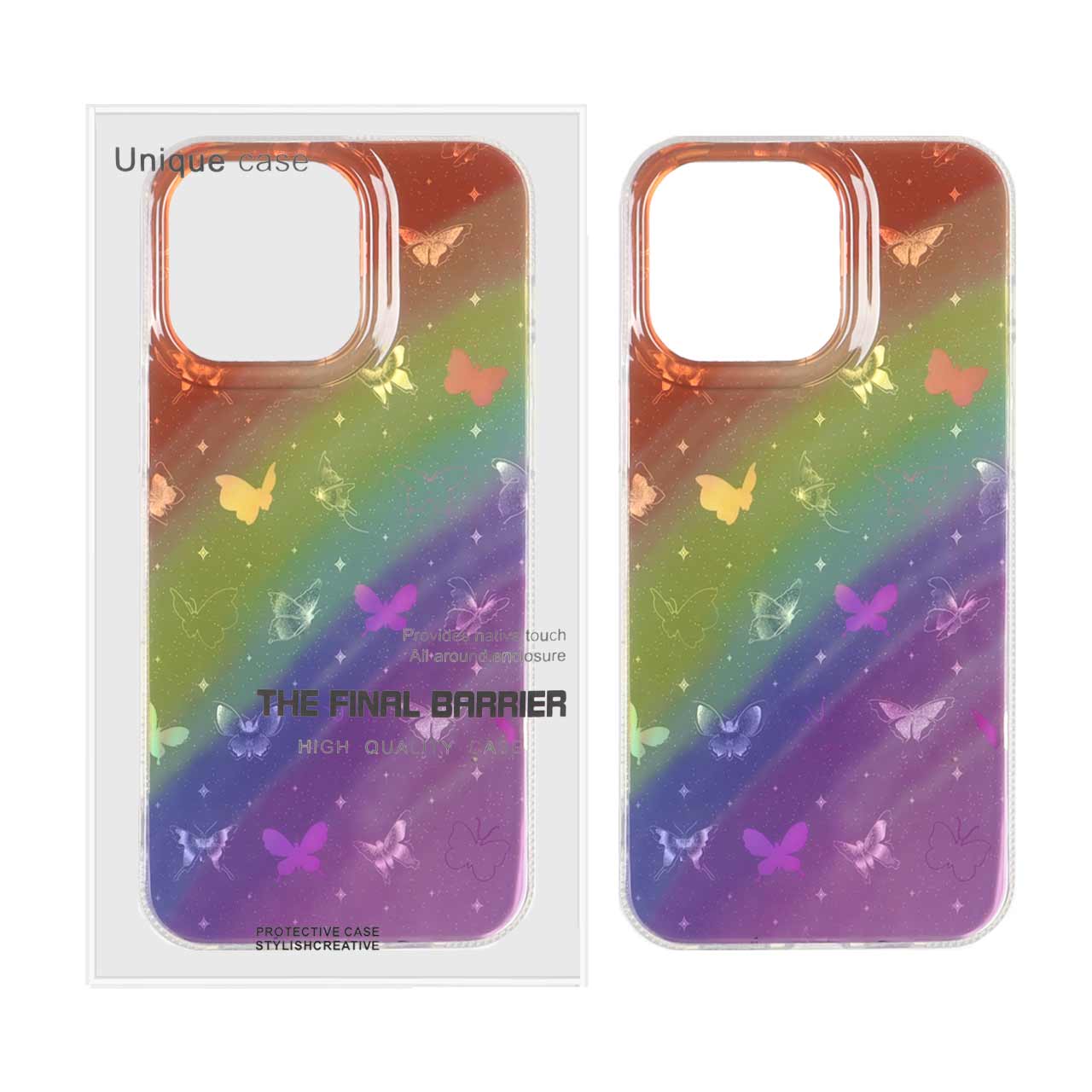 قاب Butterfly دور ژله ای هولوگرامی Apple iPhone 15 Pro Max - طرح 23