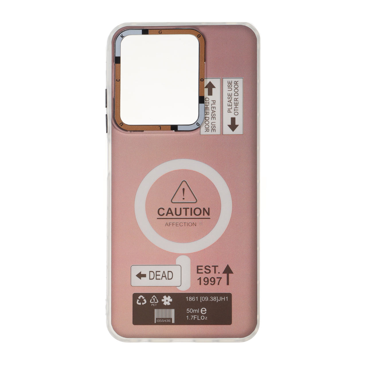 قاب طرح Caution دور مات مگ سیف مناسب برای شیائومی ردمی A5 و پوکو C71