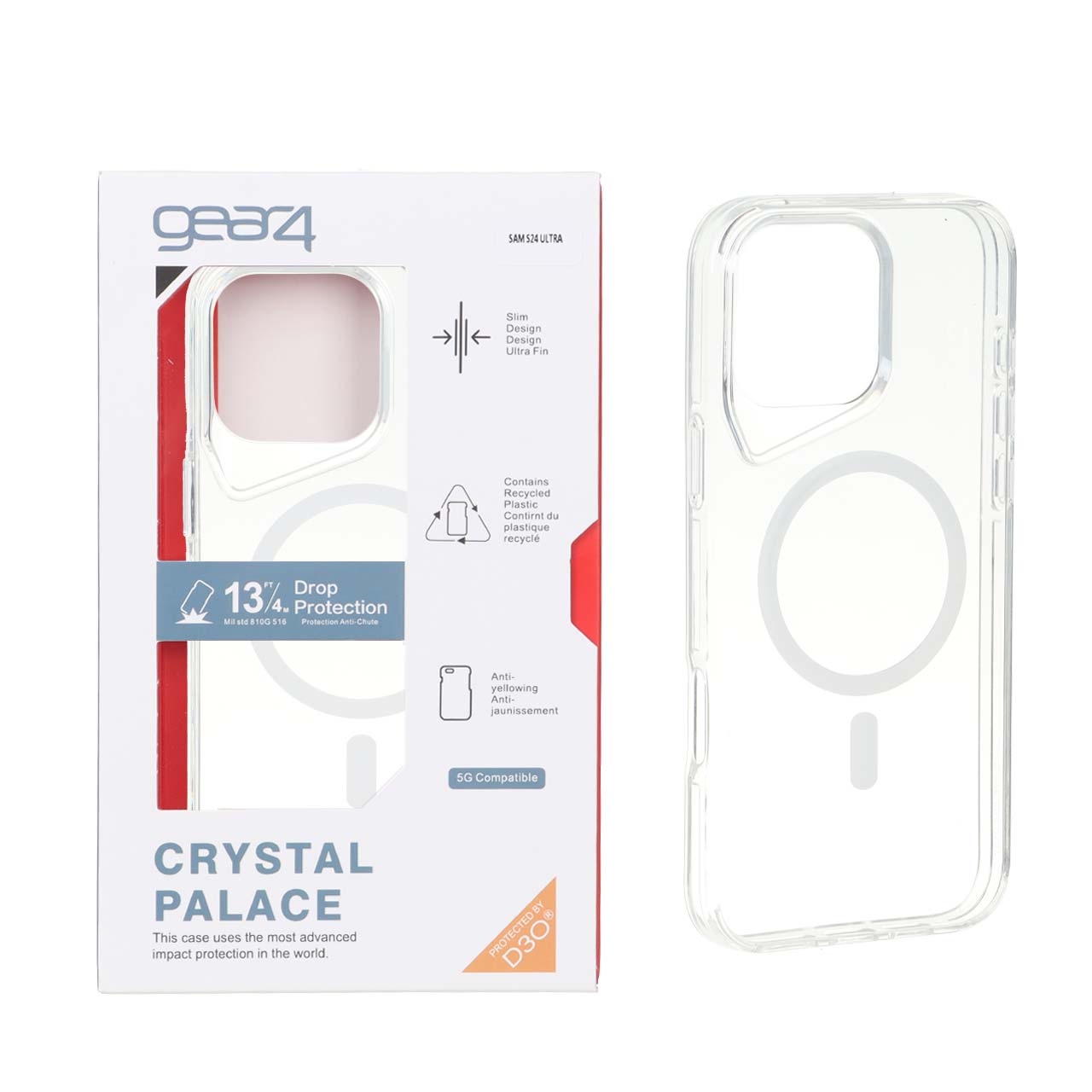 قاب اورجینال Gear4 Crystal Palace شفاف مگ‌سیف مناسب برای آیفون 15 پرو مکس