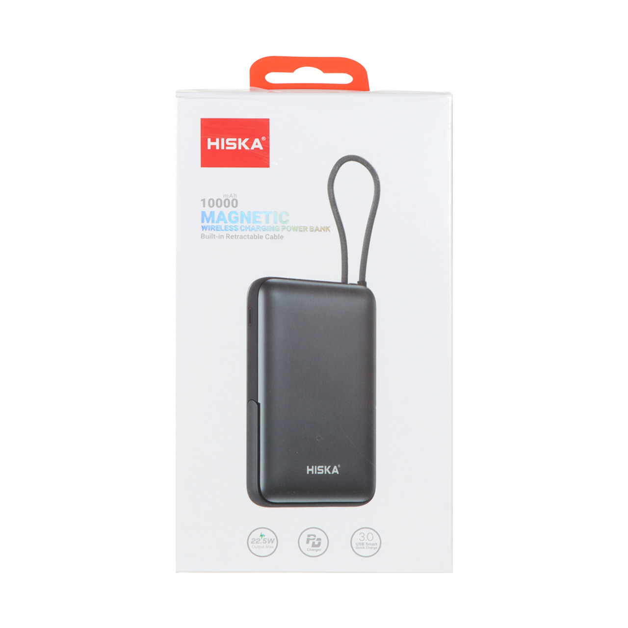 پاوربانک  22.5 وات 10000 میلی آمپر (PD و فست شارژ) Hiska مدل HP-133PD - مشکی