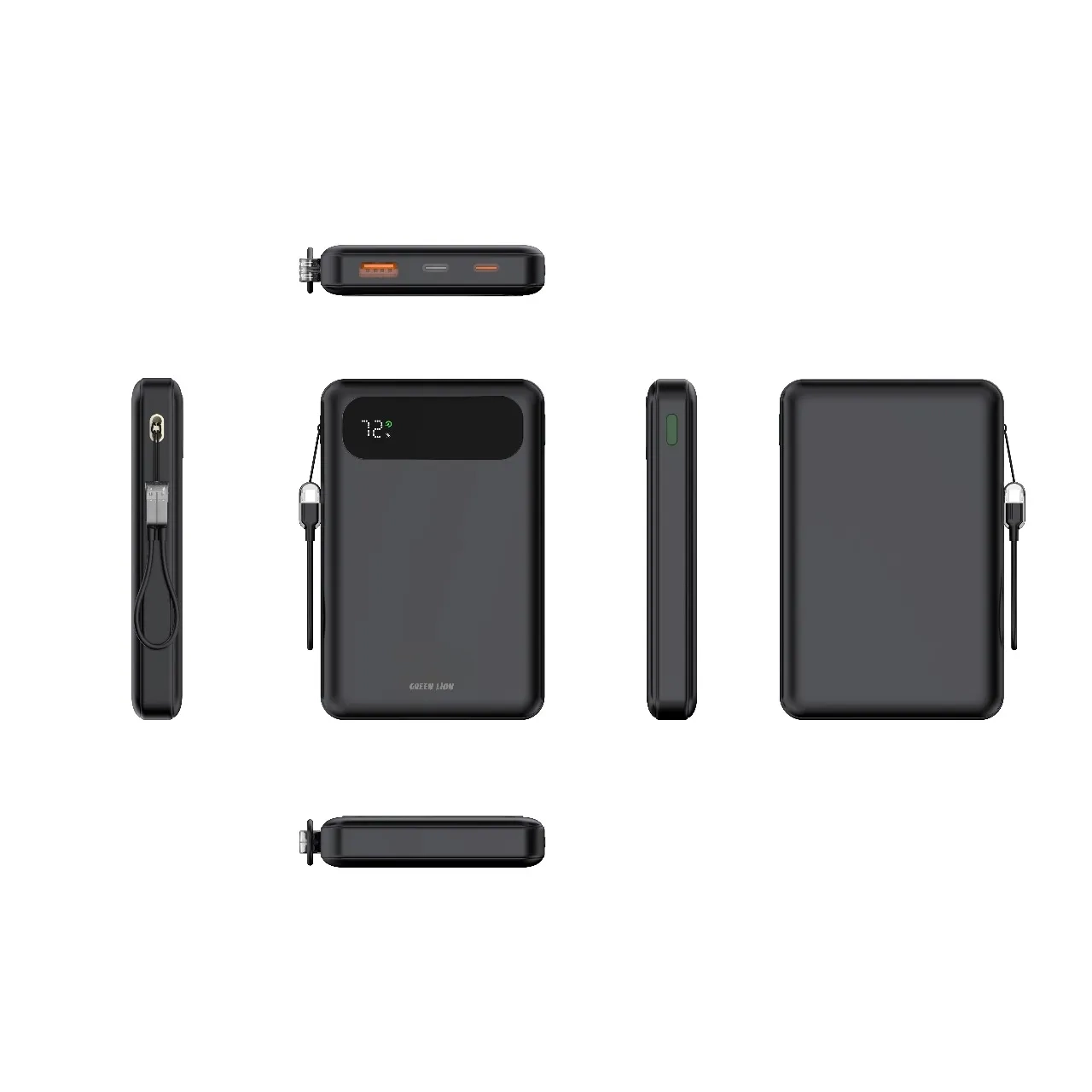 پاوربانک فست شارژ گرین لاین مدل Toledo GNTOPB10KBK با ظرفیت 10000mAh و توان 20W مشکی