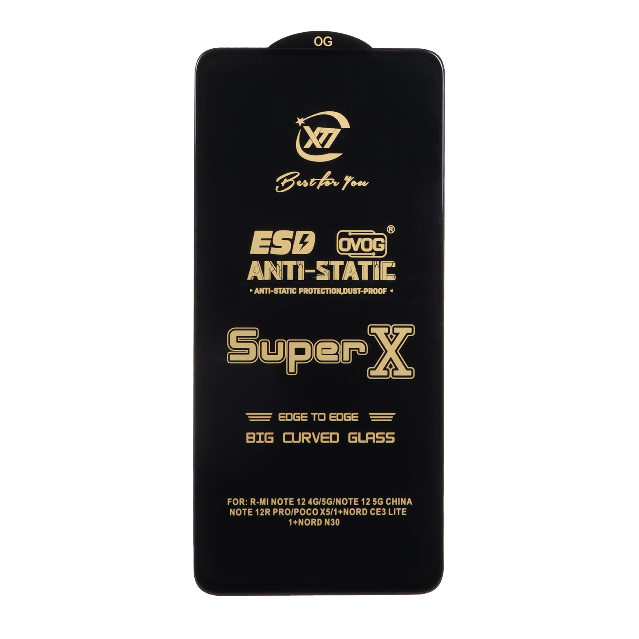 محافظ صفحه نمایش آنتی استاتیک Full Cover Super X مدل Xiaomi Redmi Note 12 4G / Redmi Note 12 5G / Poco X5 / Honor X8 / X8A / X10 / Realme 11 / Oppo A98 / Oppo A58