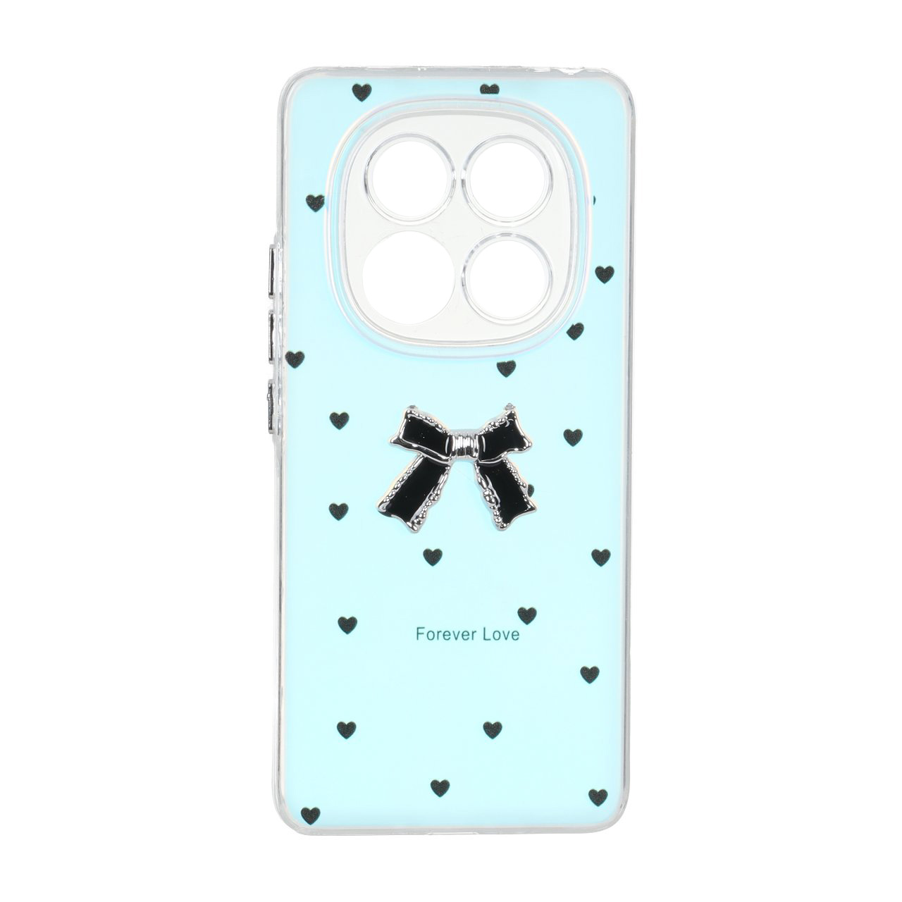 قاب طرح SO COOL پاپیون برجسته قلبی هفت رنگ و لنز شفاف مناسب برای شیائومی ردمی نوت 14 پرو 4G