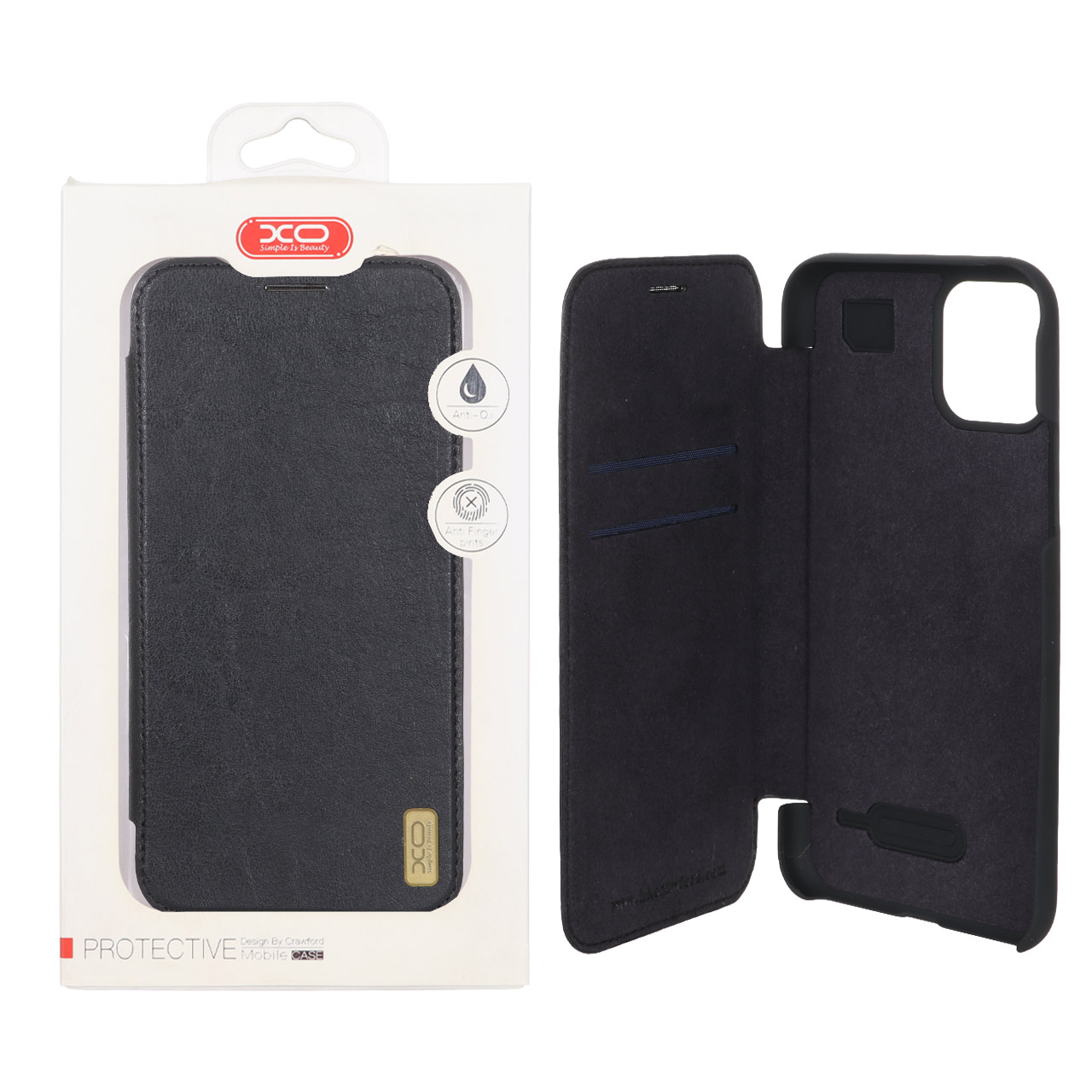 کیف موبایل چرمی XO طرح Book Cover داخل مخمل مناسب برای آیفون 11 پرو مشکی