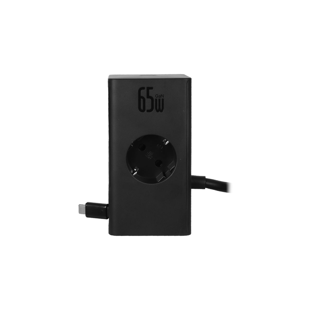 شارژر رومیزی فست چندکاره 65 وات Baseus مدل PowerCombo Tower PowerStrip مشکی با گارانتی آونگ