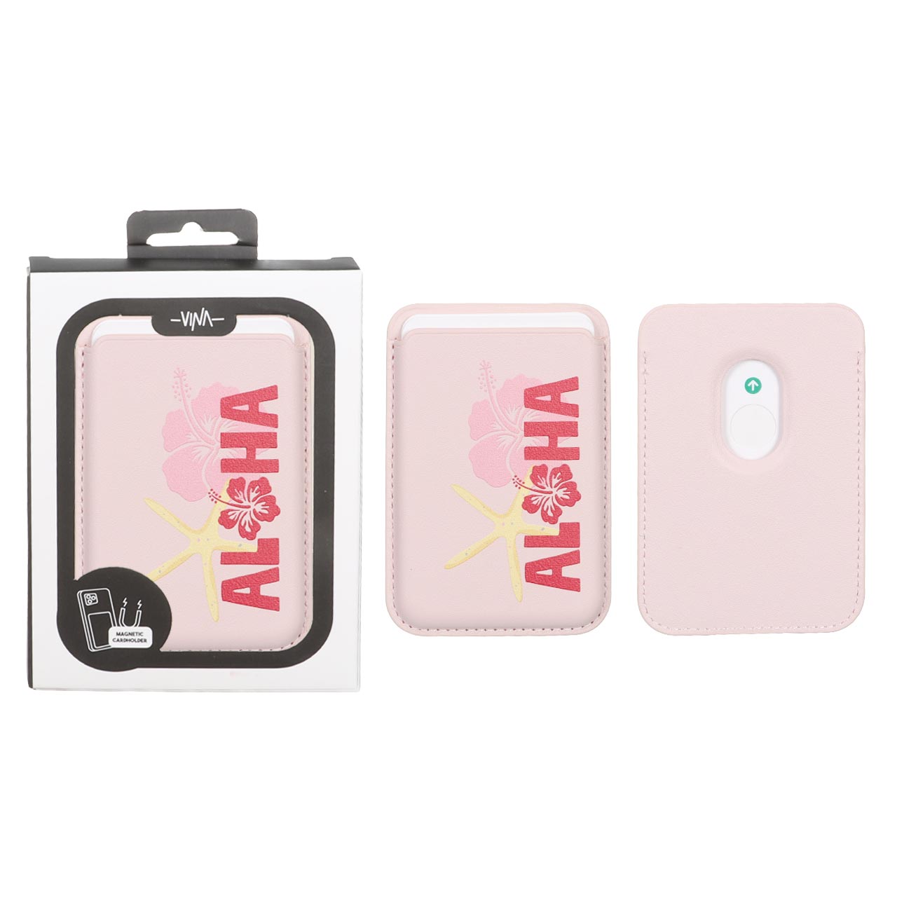جاکارتی چرمی MagSafe وینا طرح Aloha (پک دار)