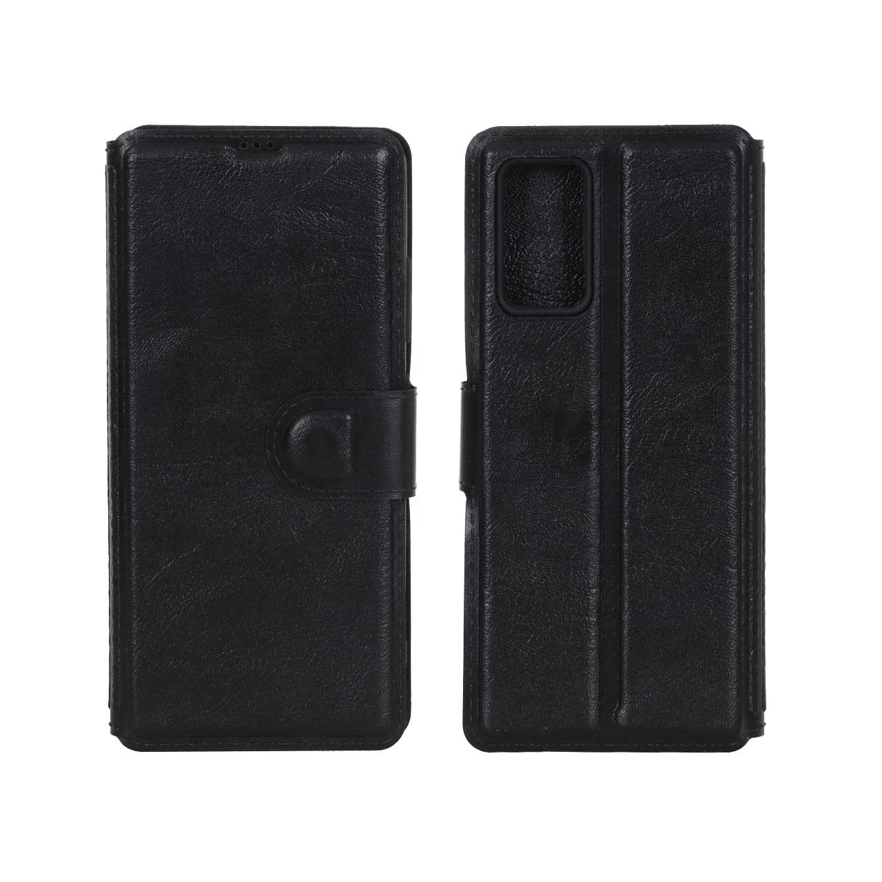 کیف موبایل چرمی مگنتی محافظ لنزدار مشکی مناسب برای سامسونگ گلکسی A32 4G