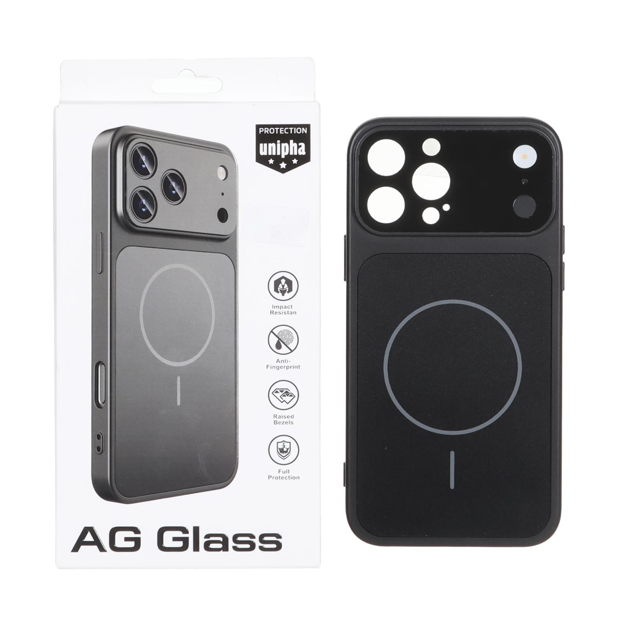 قاب AG Glass محافظ لنز برجسته براق مگ سیف مناسب برای آیفون 13 پرو مکس