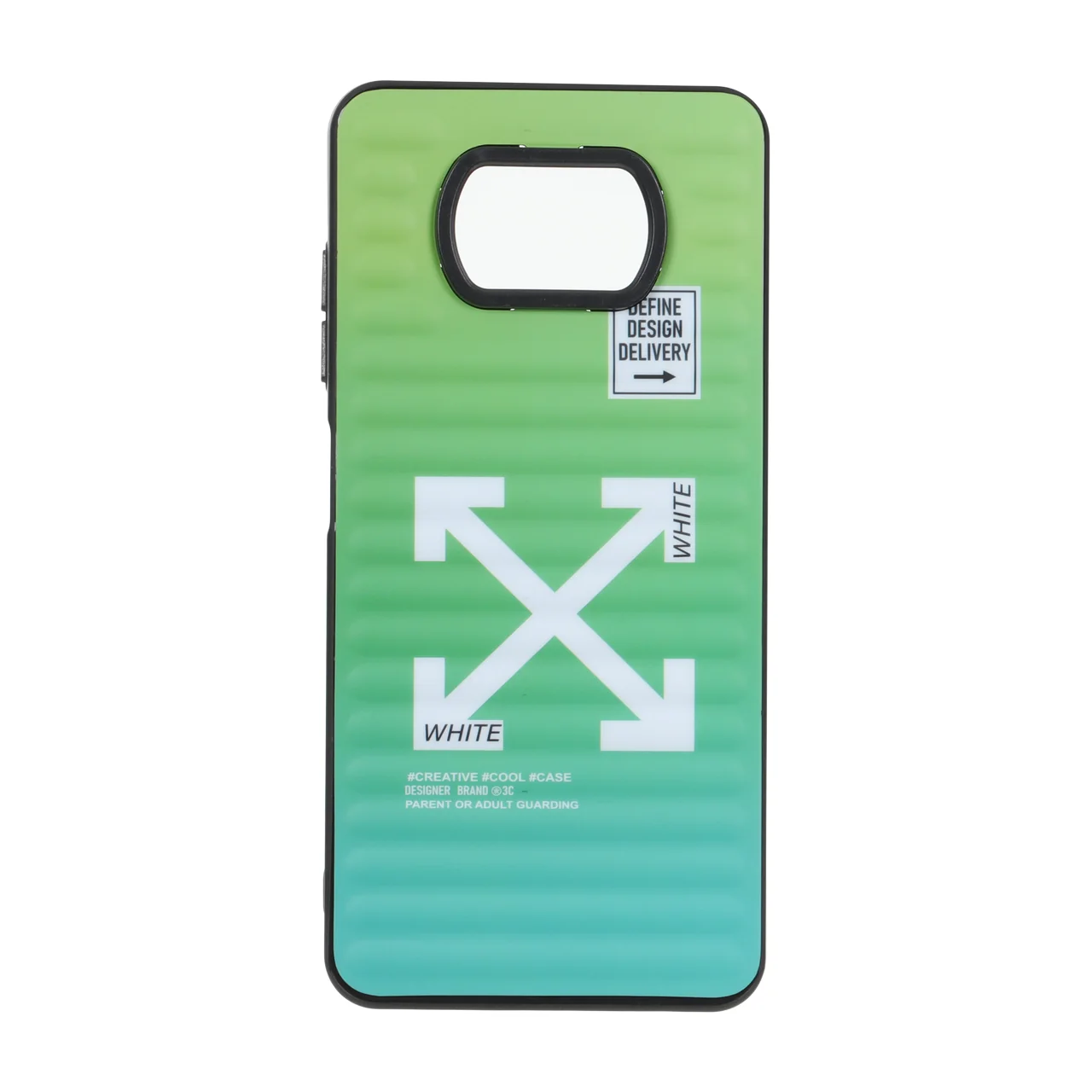 قاب طرح Off-White گرادیانت سبز آبی مات مناسب برای شیائومی پوکو ایکس 3 / پوکو ایکس 3 پرو / پوکو ایکس 3 ان اف سی