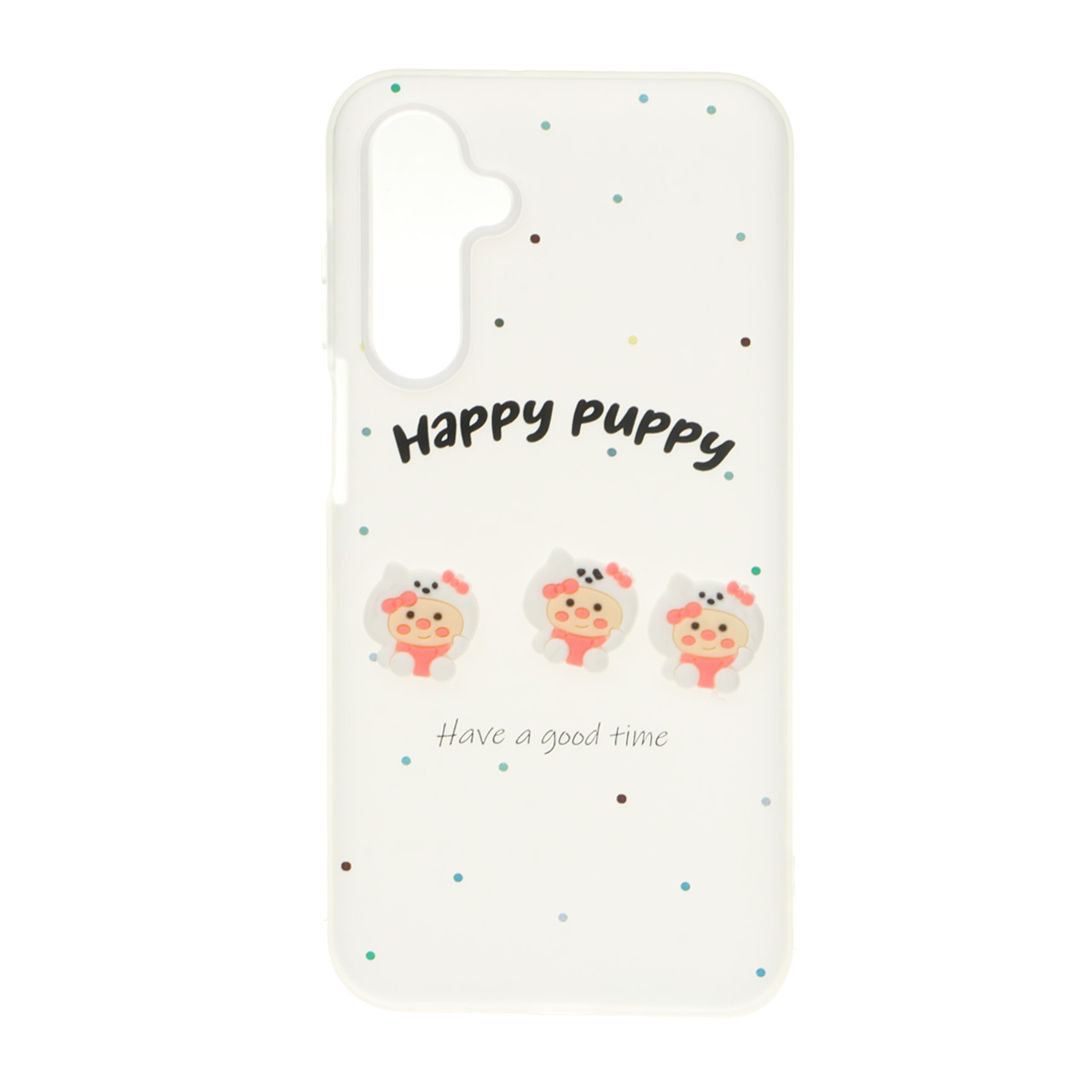 قاب طرح Puppy دو لایه عروسک برجسته مناسب برای سامسونگ گلکسی A16