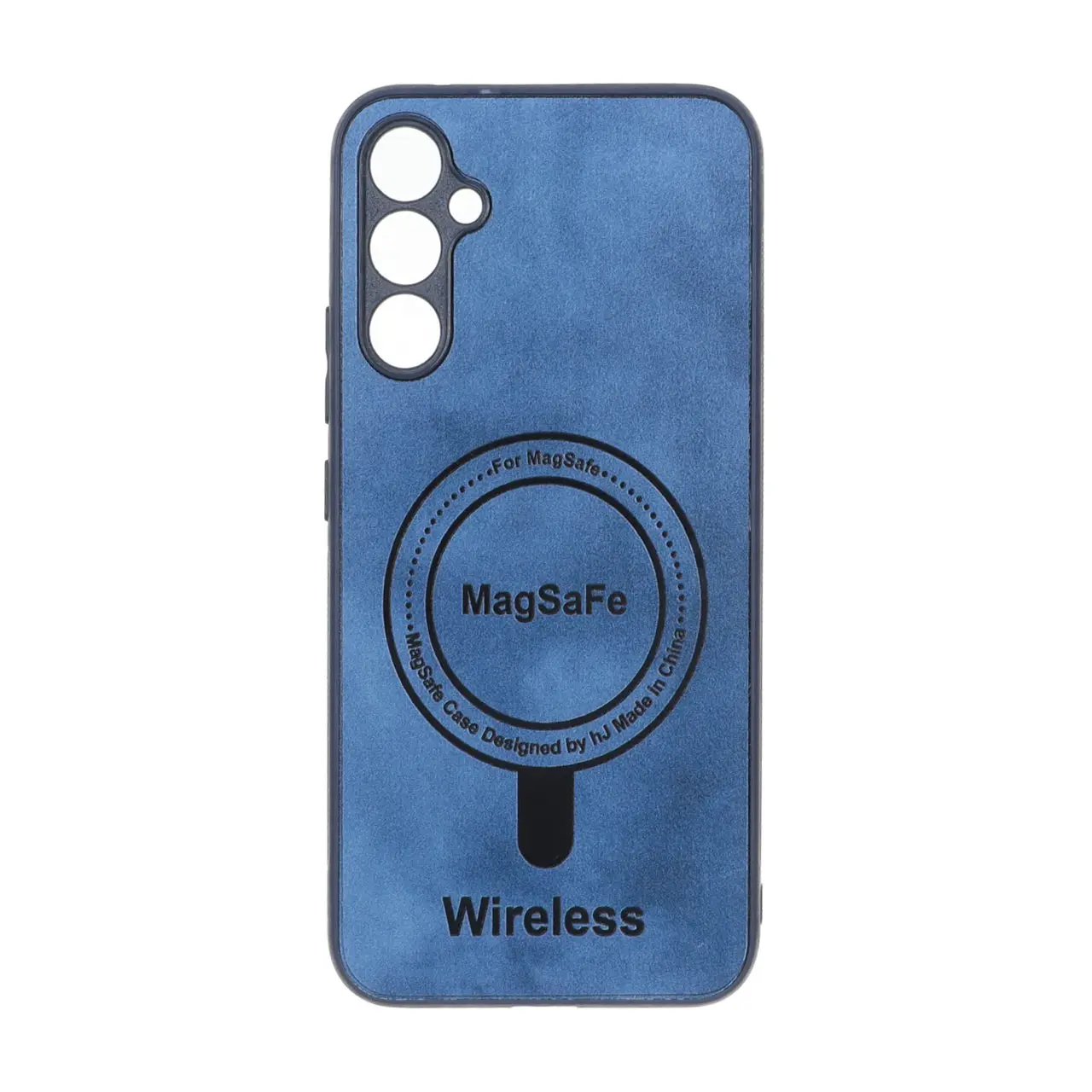 قاب Wireless طرح مگ سیف محافظ لنز برجسته آبی مناسب برای سامسونگ گلکسی A34