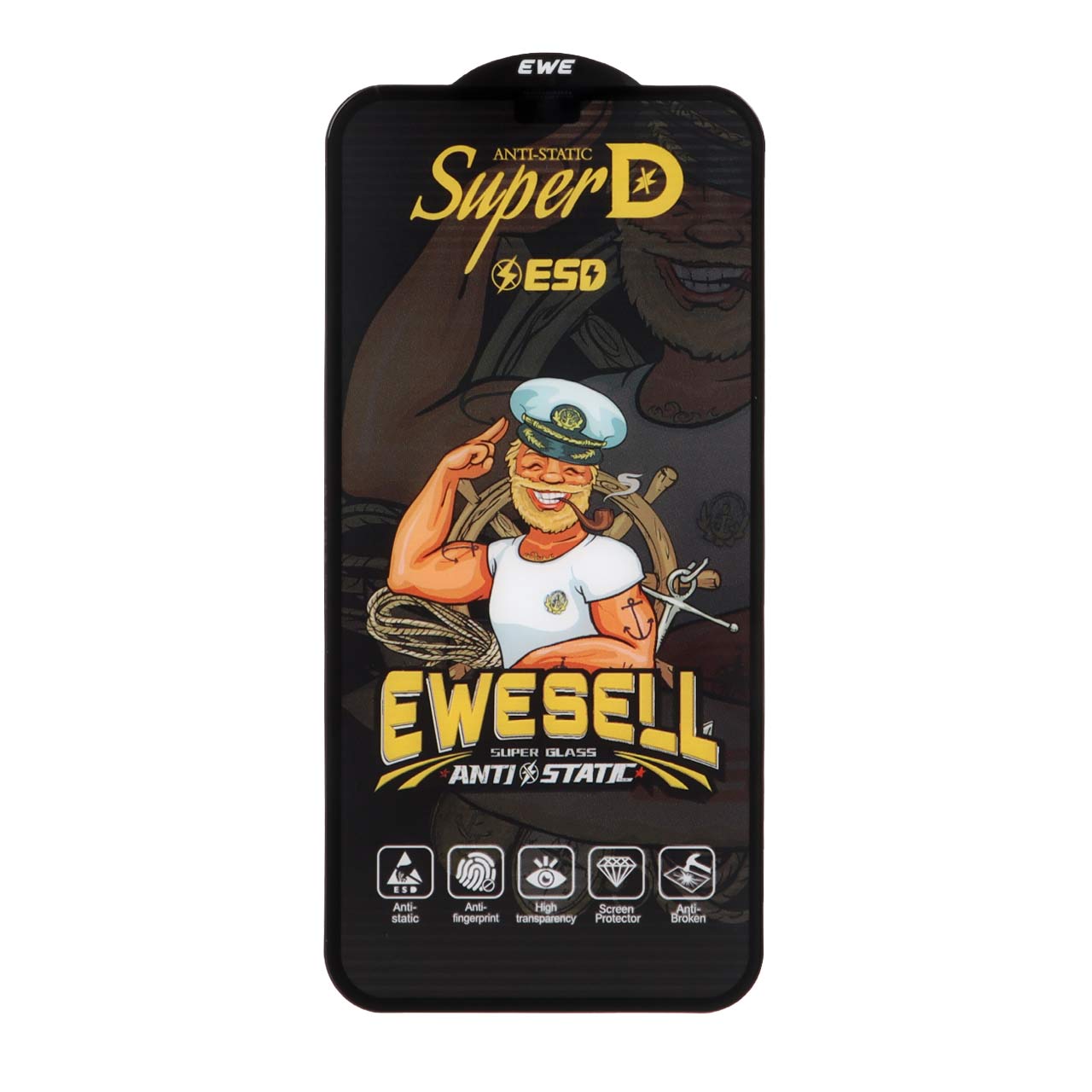 محافظ صفحه نمایش شیشه ای Full Cover Super D Esd Ewesell مدل Iphone XR / 11 (بدون پک)