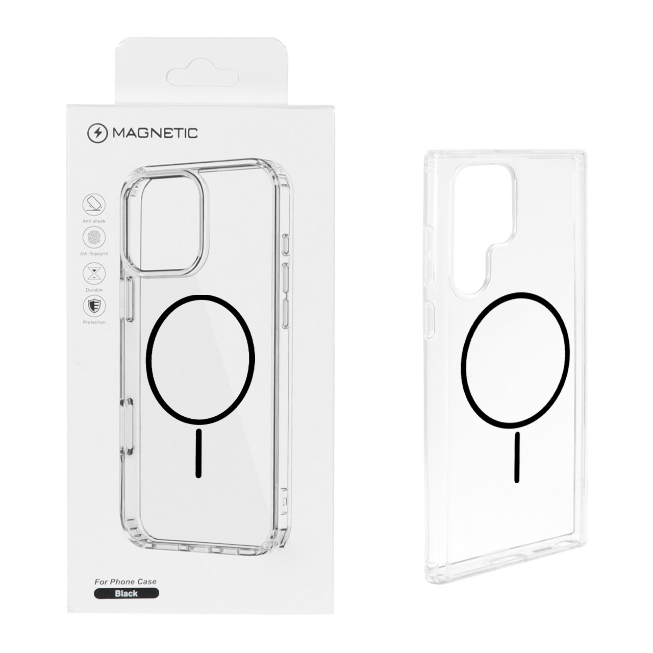 قاب اورجینال Magnetic دور ژله‌ای مگ‌سیف مناسب برای سامسونگ Galaxy S22 Ultra
