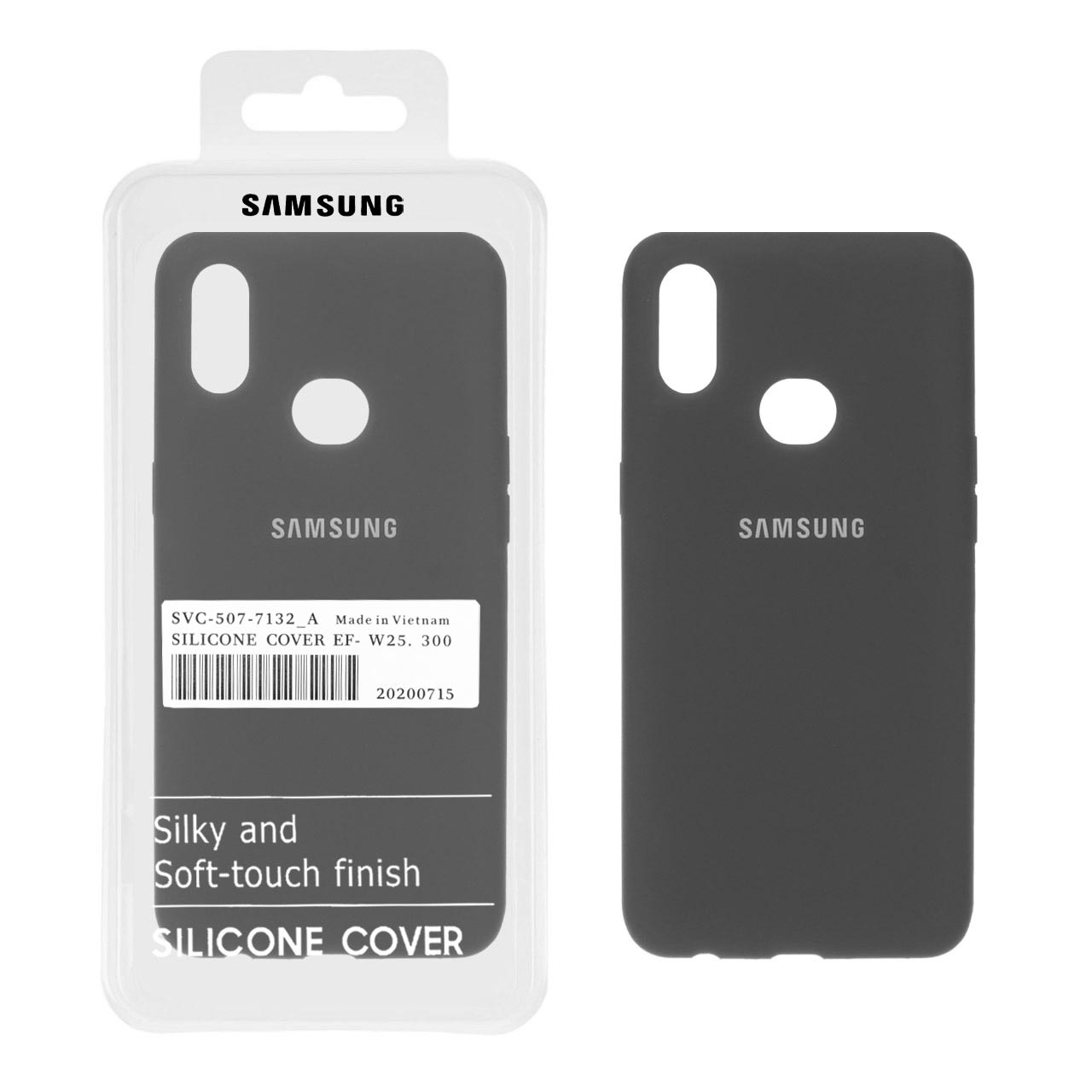 قاب سیلیکونی پاک کنی اورجینال درجه یک Samsung Galaxy A10s - خاکستری (پک دار)