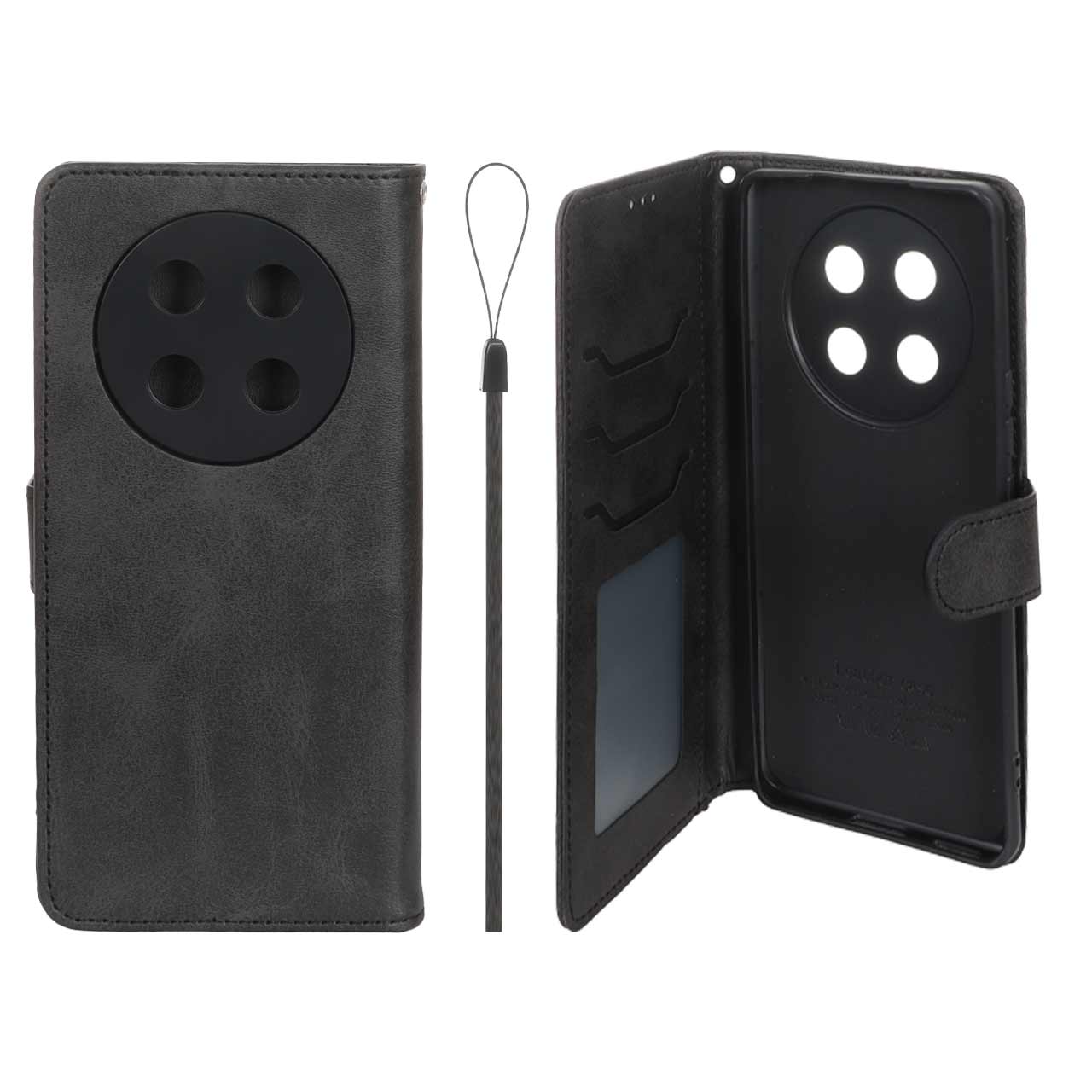 کیف مگنتی داخل خز MNC Plus مناسب برای گوشی آنر X9c طرح مشکی