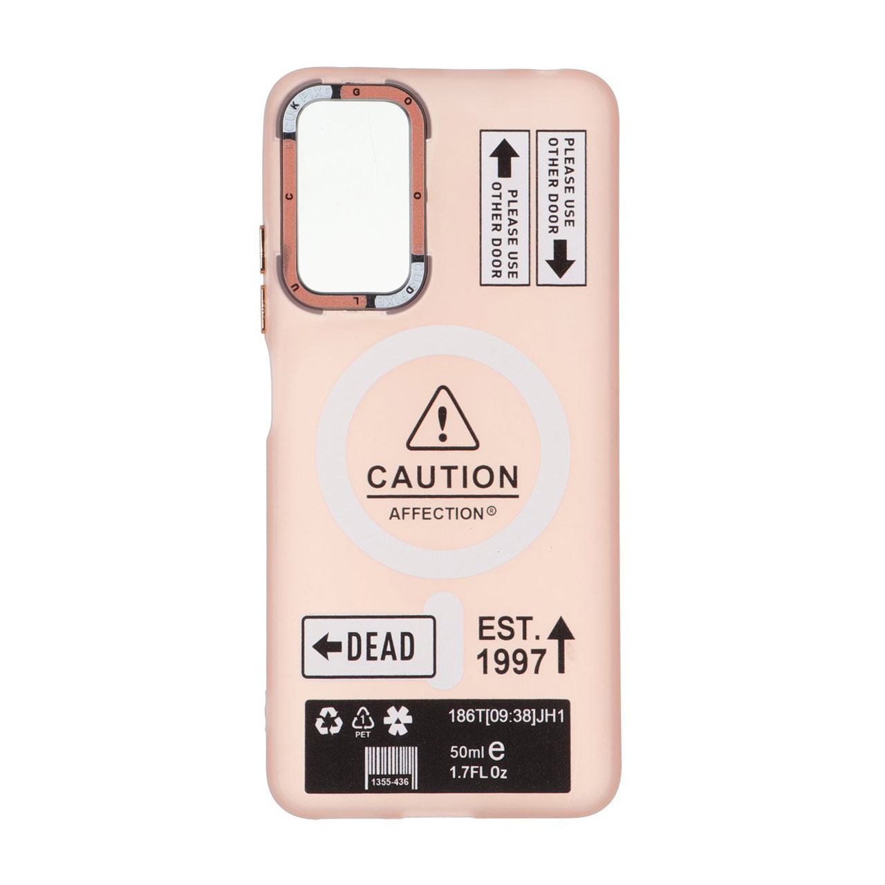 قاب طرح Caution مات مگ سیف دکمه متال مناسب برای شیائومی ردمی نوت 12 پرو 4G / ردمی نوت 11 پرو