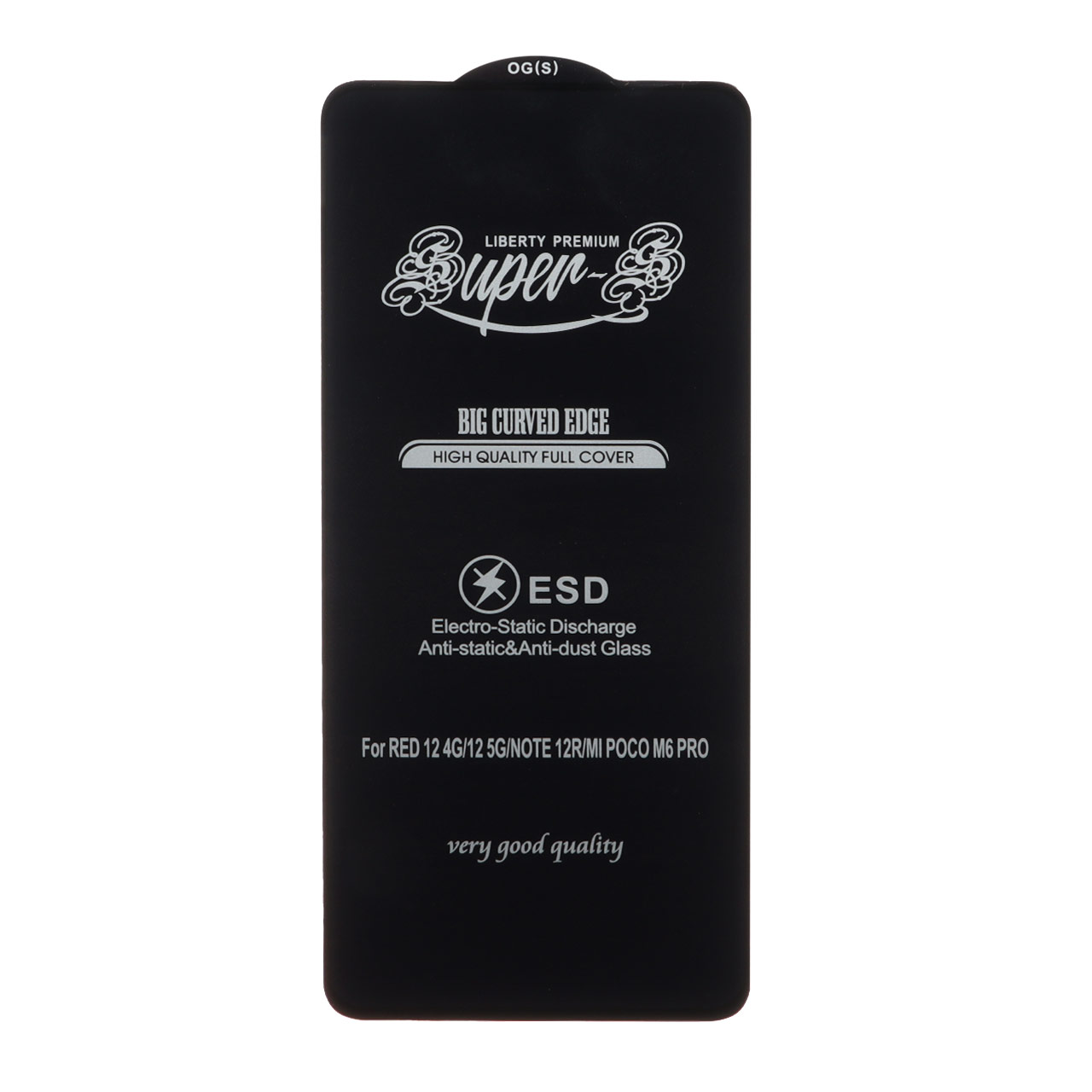 محافظ صفحه نمایش شیشه ای آنتی استاتیک Full Cover Super S-OG مناسب برای Xiaomi Redmi 12 / 13X / 13 / Poco M6 Pro
