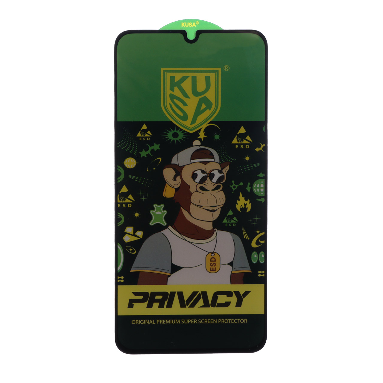 محافظ صفحه نمایش شیشه ای Full Cover Kusa - Privacy Anti Static مدل Samsung Galaxy A15 / A25 / A24 / M34 / F34