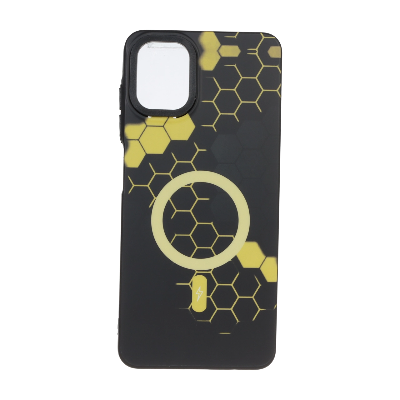 قاب طرح Hexagon مگ سیف زرد مناسب برای سامسونگ گلکسی A06