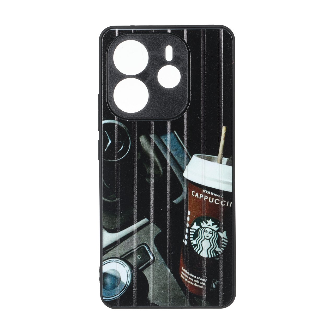 قاب Line Case محافظ لنز برجسته طرح استارباکس (کاپوچینو) مناسب برای شیائومی ردمی نوت 14 4G