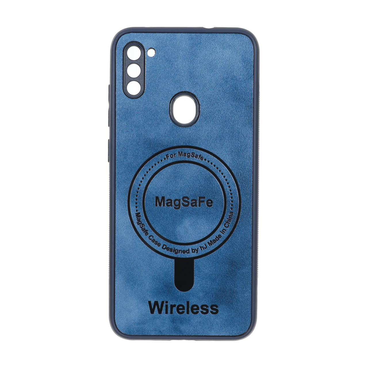 قاب Wireless طرح مگ سیف محافظ لنز برجسته آبی مناسب برای سامسونگ گلکسی A11 و M11