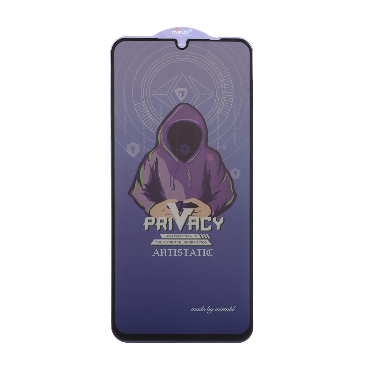 محافظ صفحه نمایش شیشه ای حریم شخصی (Privacy) میتوبل مدل NTC فول کاور مناسب برای Samsung A07/A06/A05، Xiaomi Redmi 13C/Poco C65/M6 5G، Honor X7/X7A و Realme C51/C53