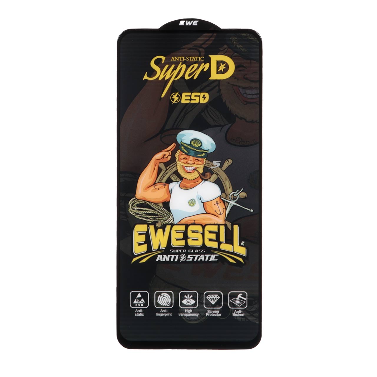 محافظ صفحه نمایش شیشه ای فول کاور Super D ESD ایوسل مناسب برای سامسونگ A11/M11، شیائومی ردمی نوت 9/می 11 لایت/نوت 9T/ردمی 10X/می 12 لایت