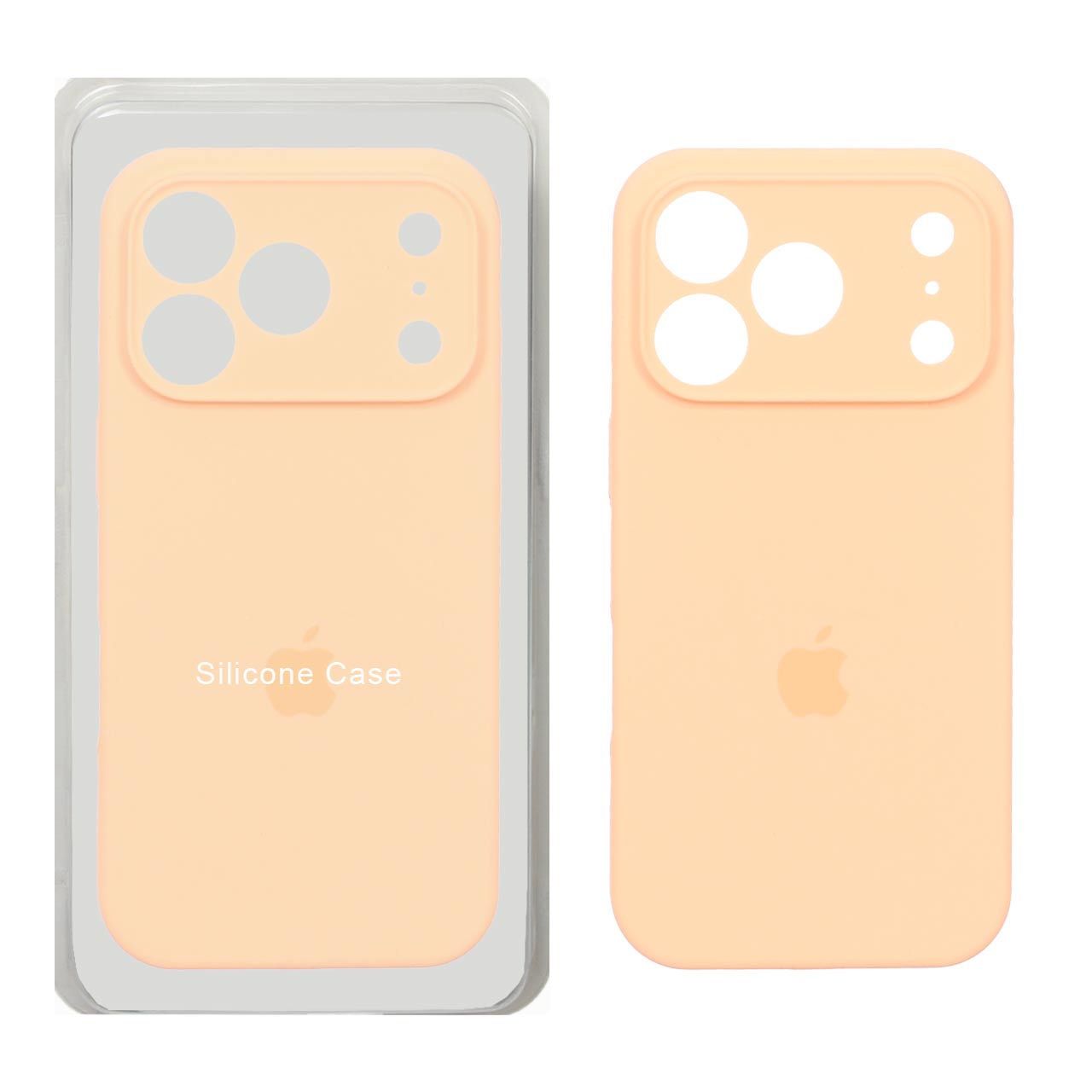 قاب سیلیکونی پاک کنی محافظ لنزدار اورجینال Apple iPhone 17 Pro - گلبهی